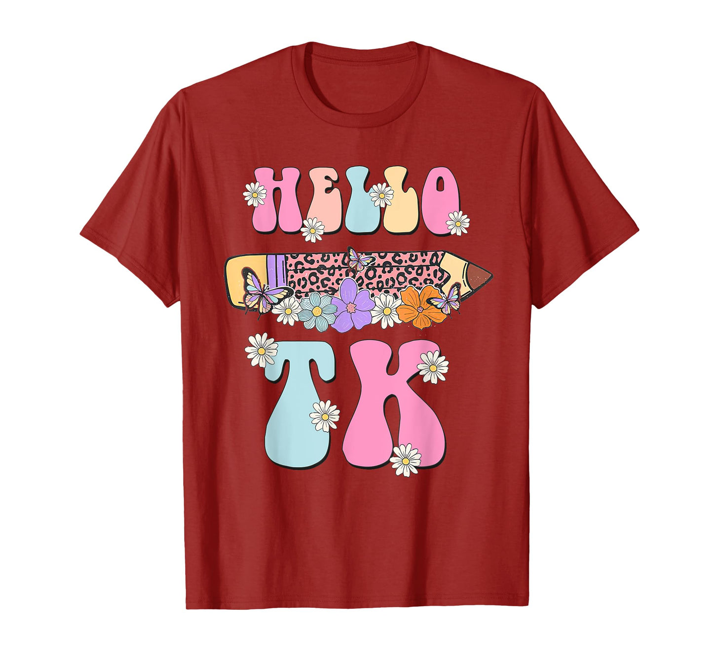 Hello TK Transitional Kindergarten Back To School Teacher Men Women Girls Kids T-Shirt