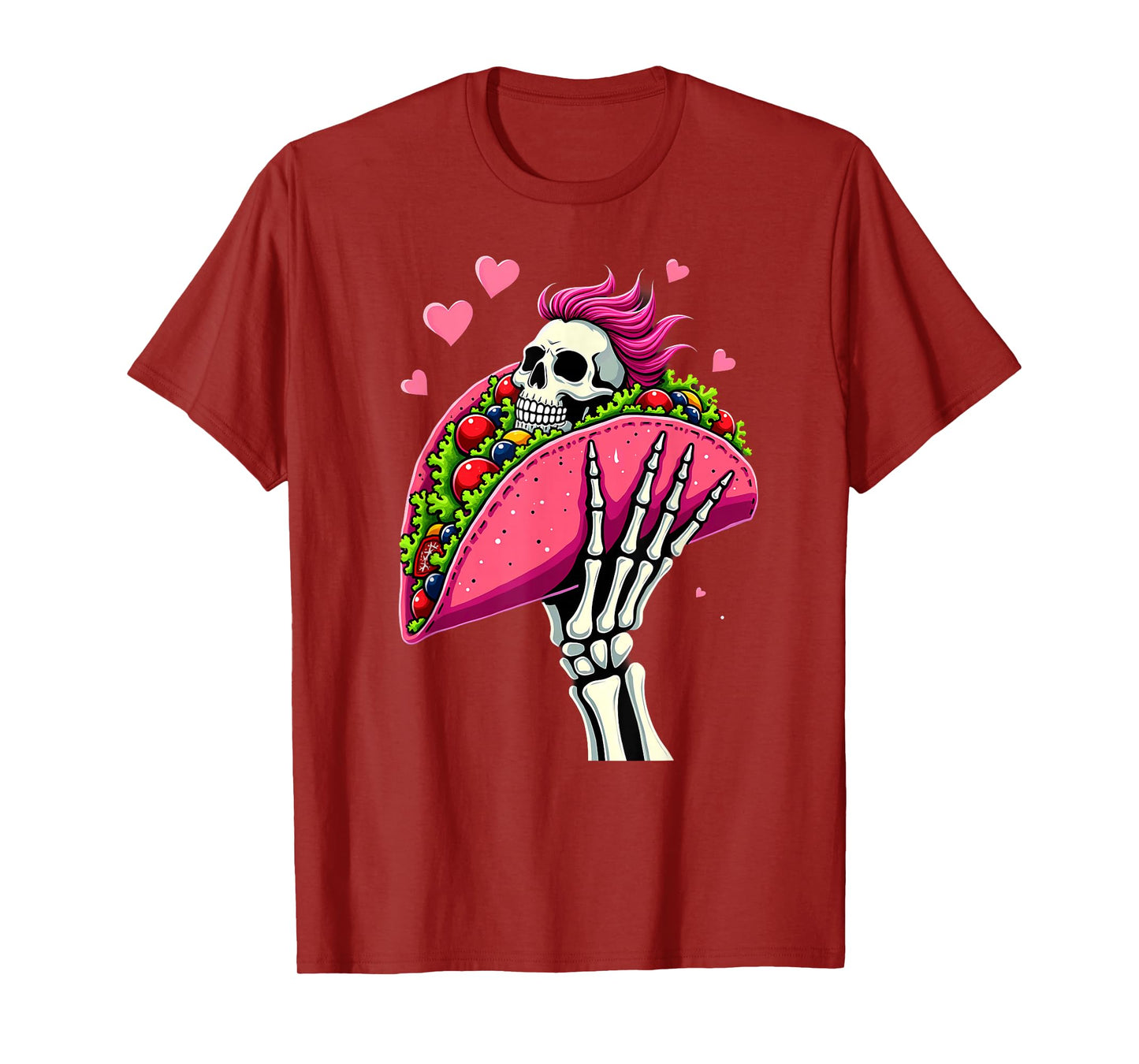 Creepy Skeleton Hand Holding A Taco Halloween T-Shirt