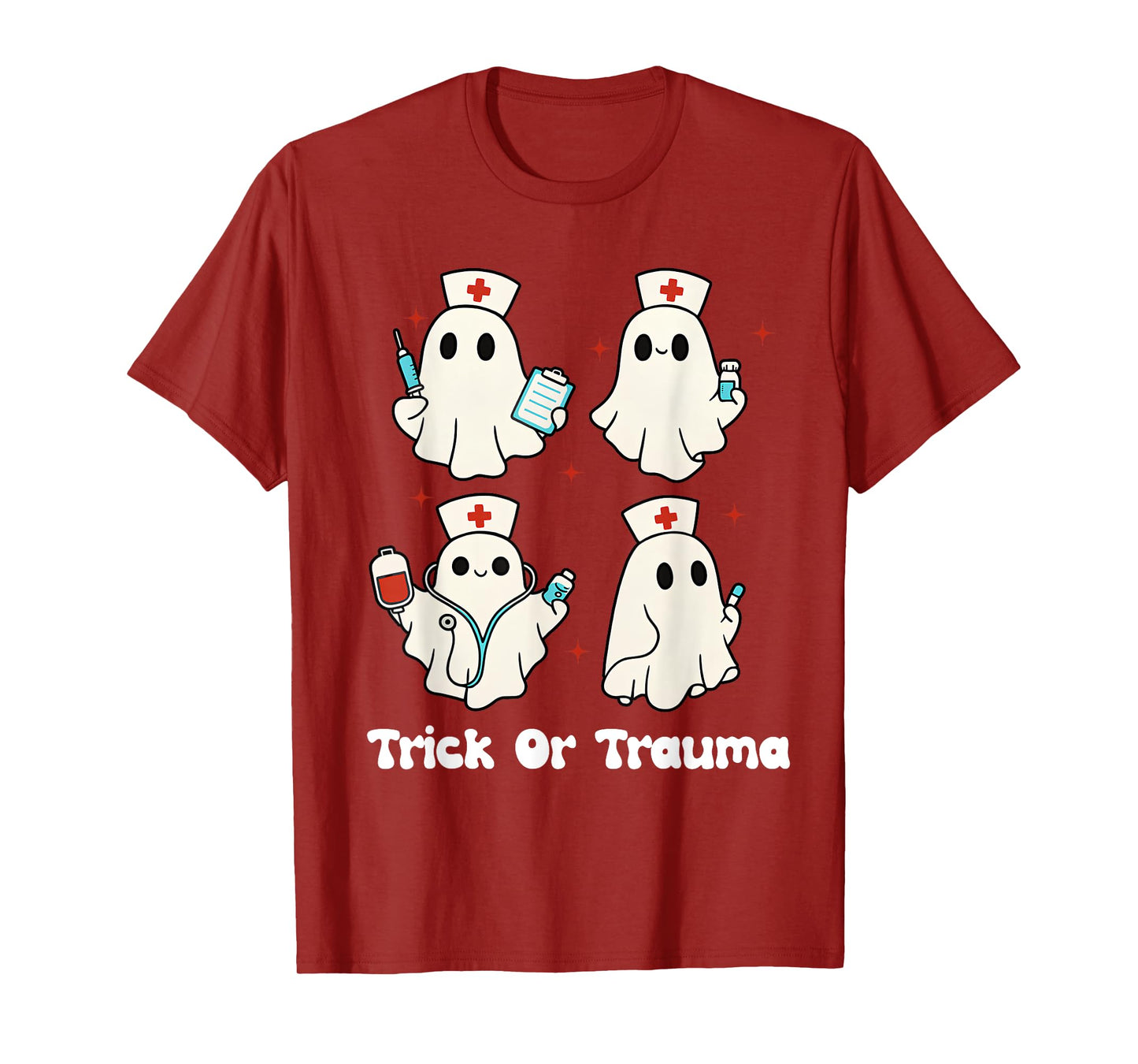 Halloween Nurse, Trick Or Trauma Spooky Nurse Nurse Boo Crew T-Shirt