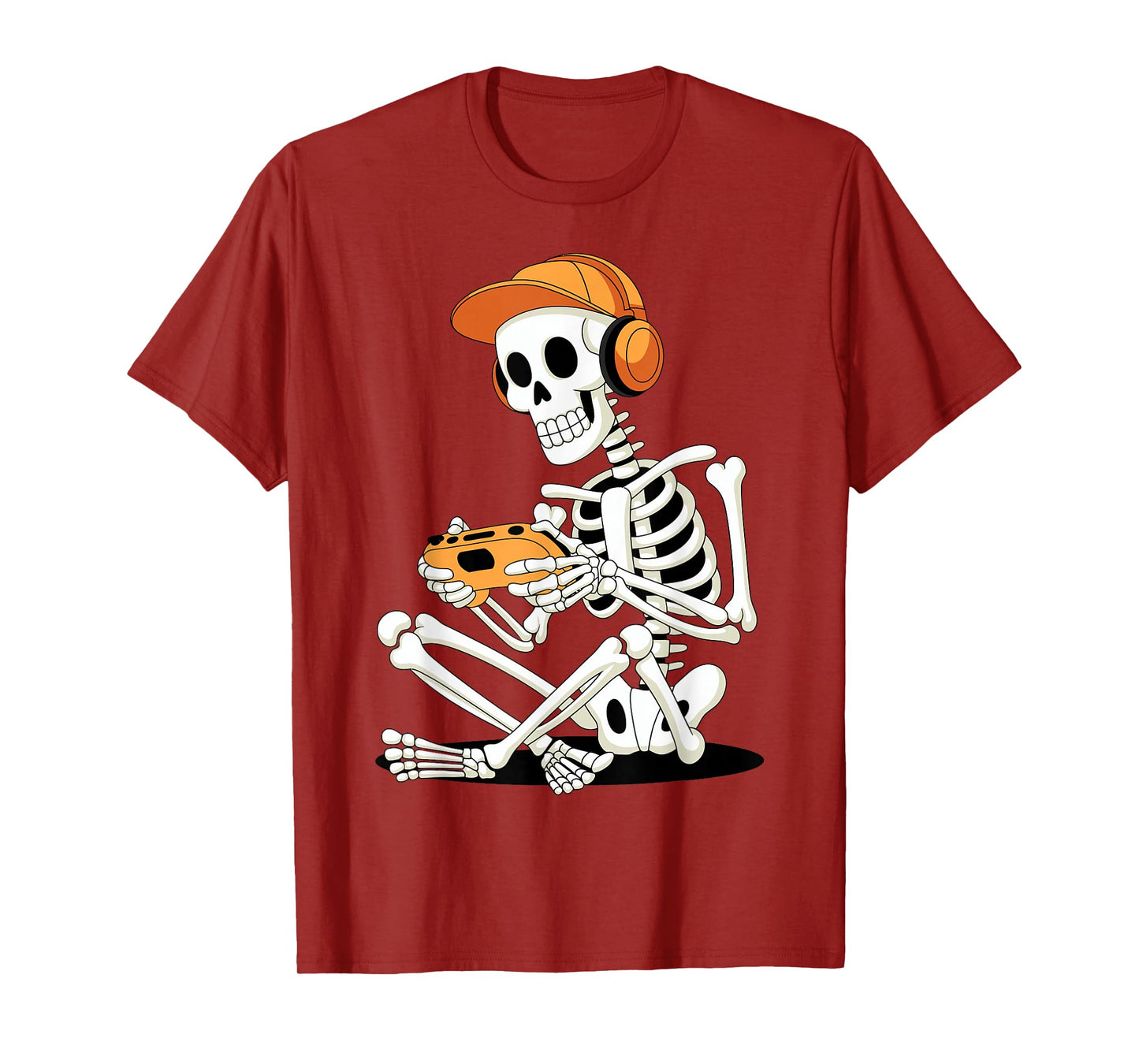 Halloween Skeleton Gamer Funny Video Gaming Boys T-Shirt