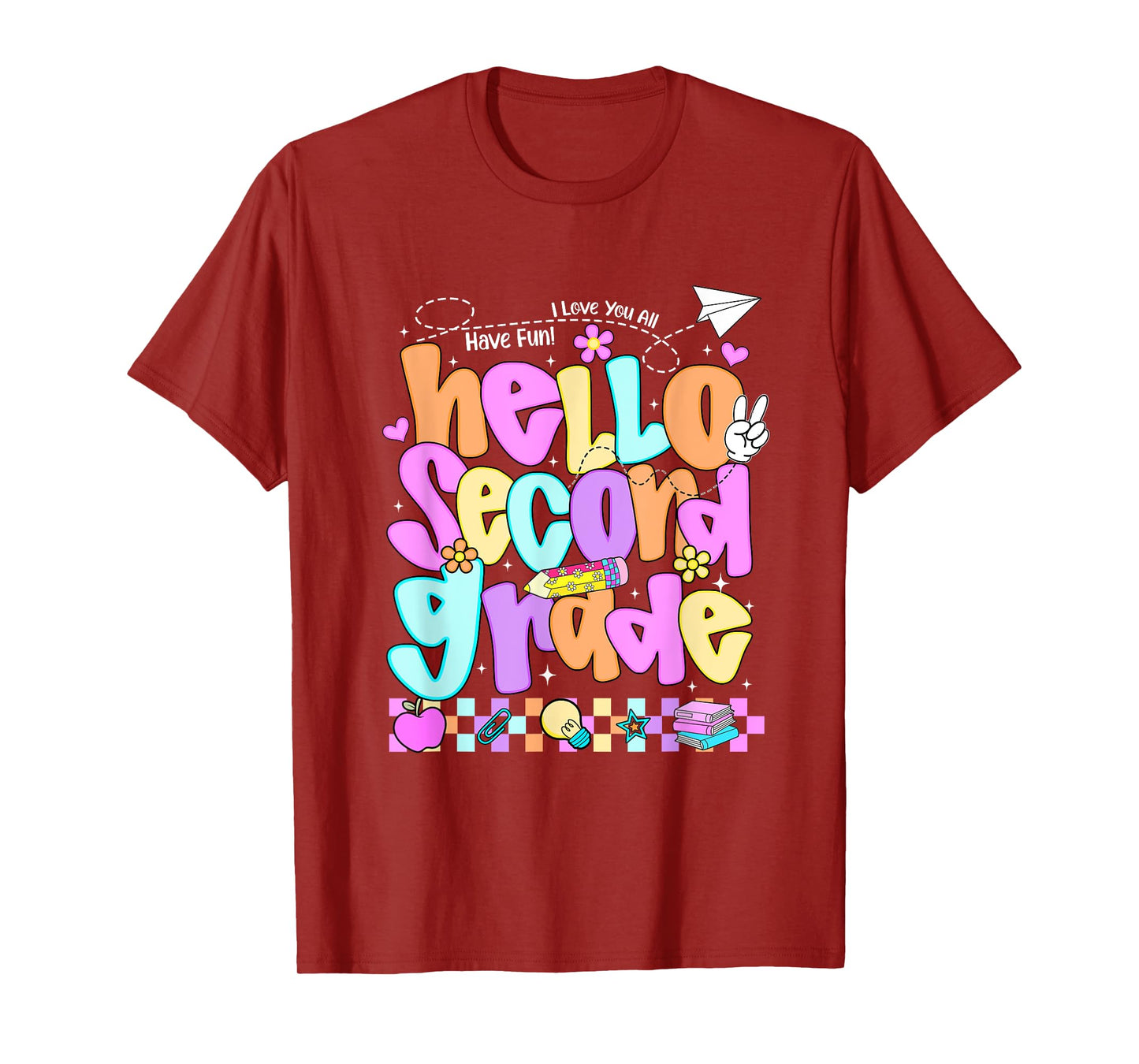 Hello Second Grade First Day of Back To School Teacher Girls T-Shirt