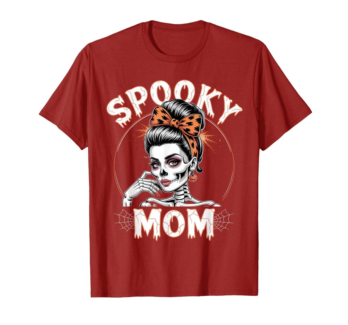 Spooky Mom Retro Halloween Skeleton T-Shirt