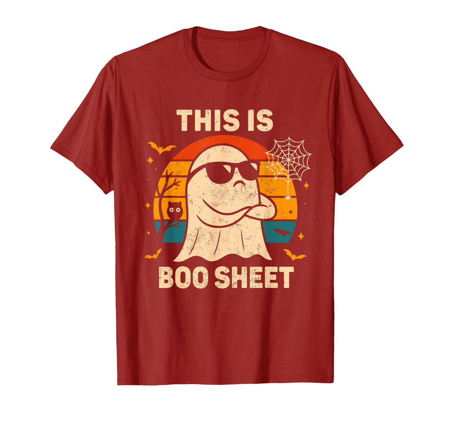 This is Boo Sheet Ghost Retro Halloween Costume Men Women T-Shirt