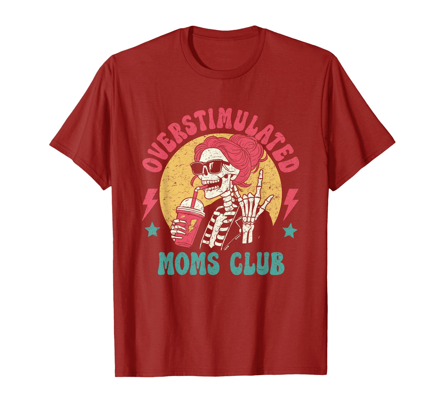 Overstimulated Moms Club Womens Mom Mental Health T-Shirt