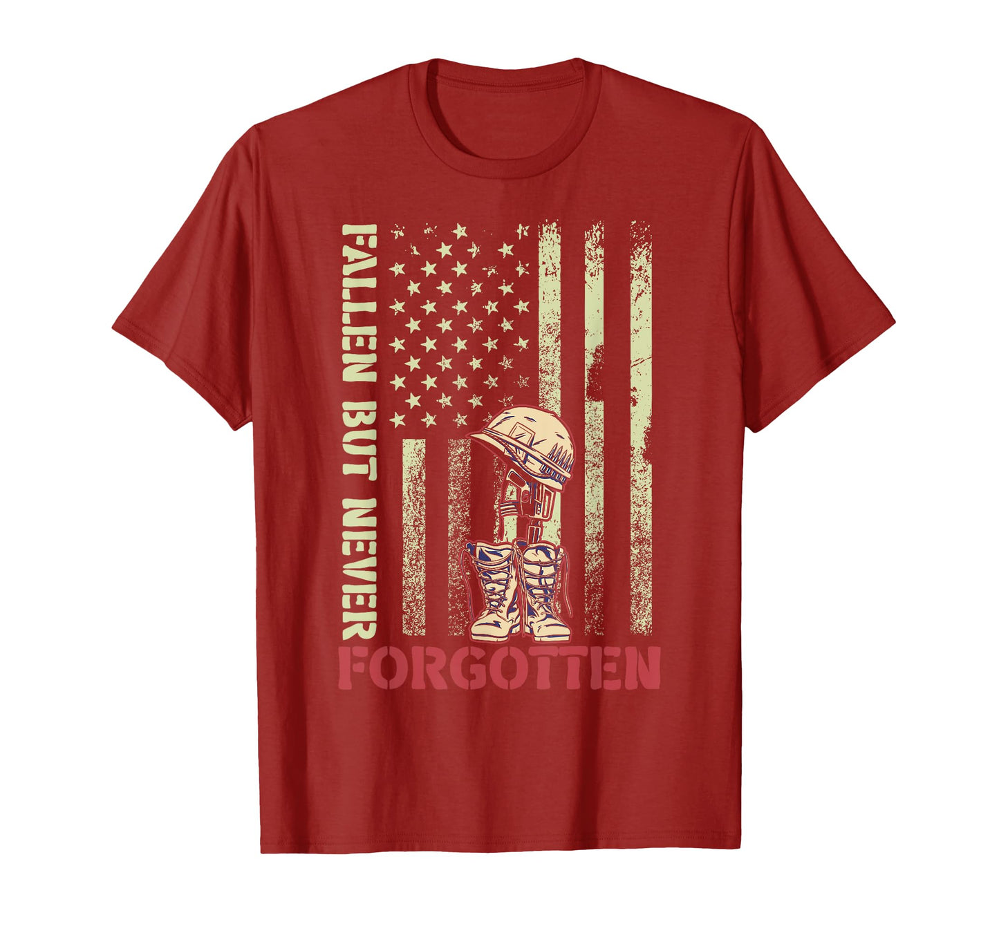 Fallen But Never Forgotten Memorial Day American Soldiers US T-Shirt