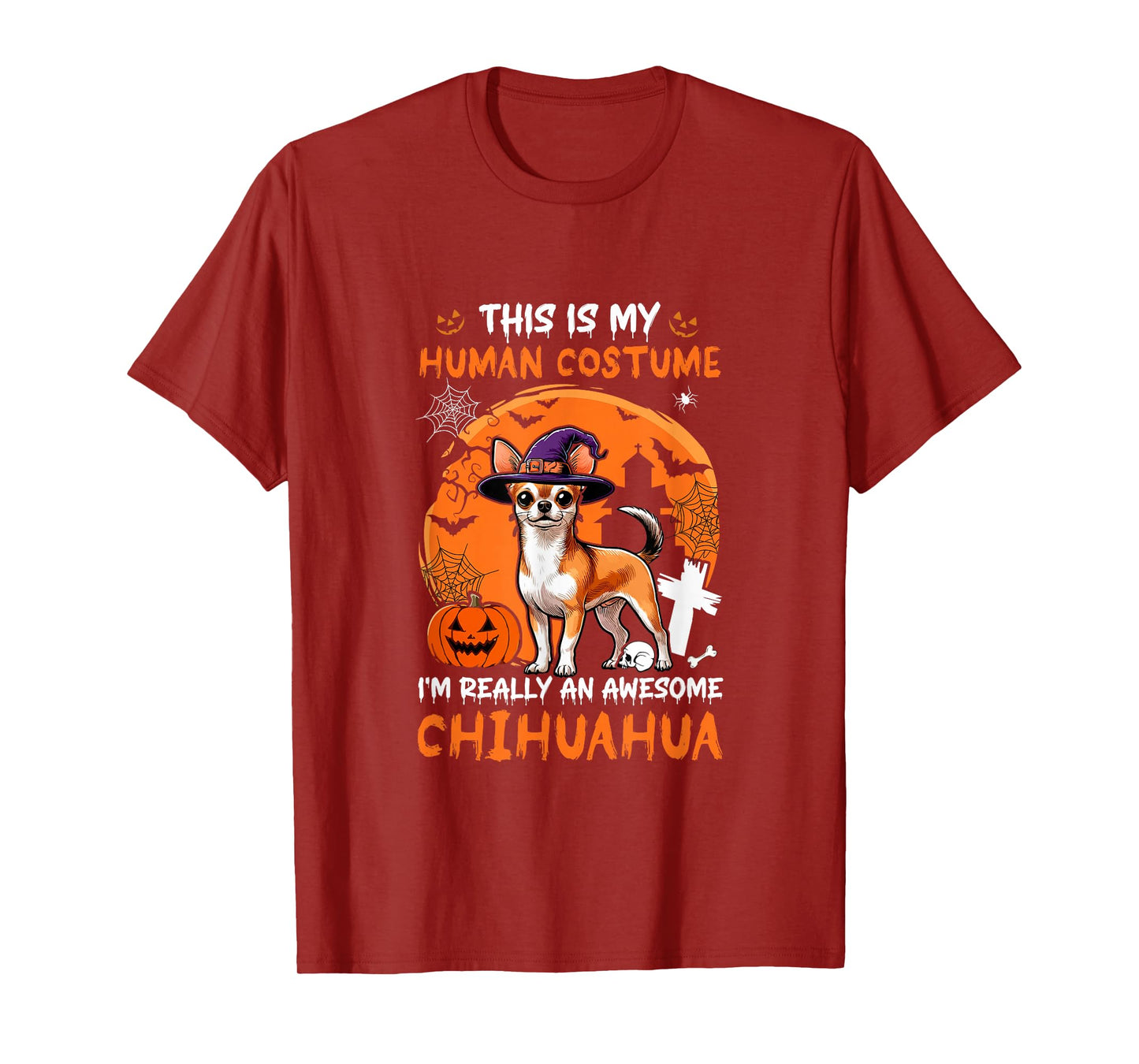 Human Costume Proud Awesome Chihuahua Halloween Dog Owner T-Shirt