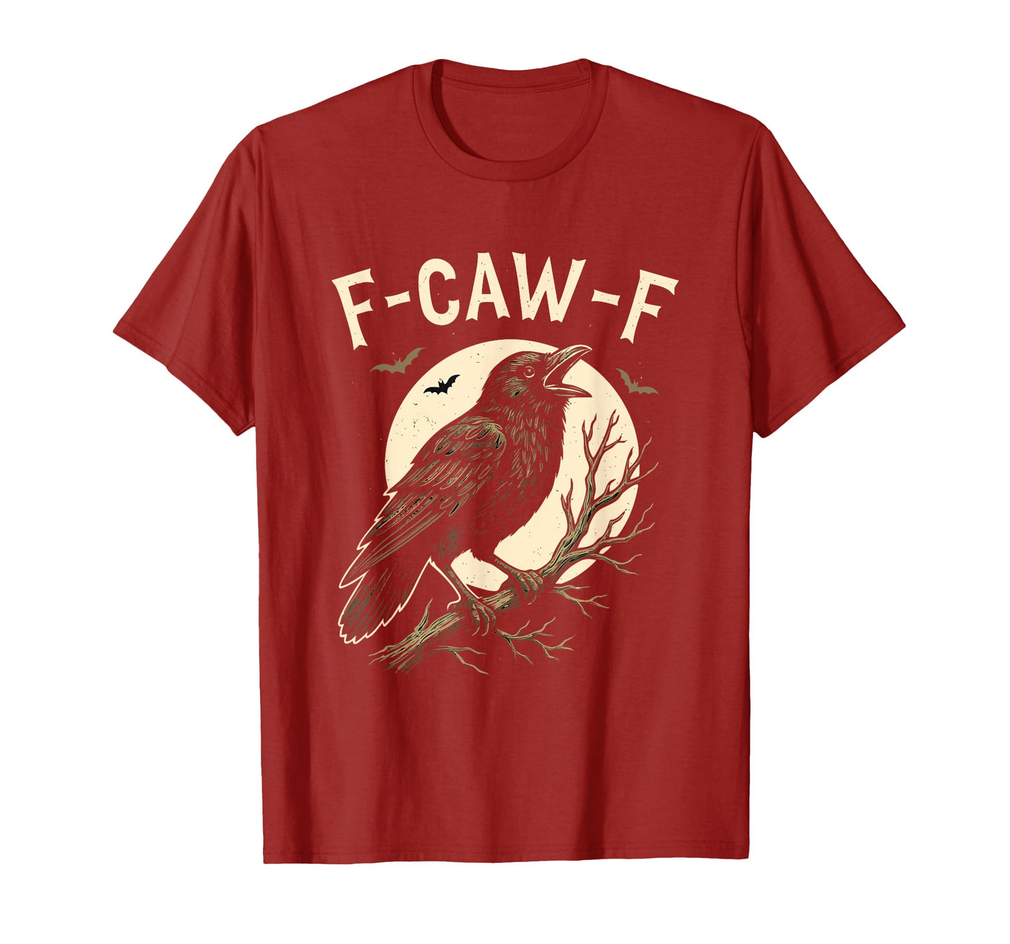 FcawF Funny Raven Halloween F Caw F Spooky Creepy Gothic T-Shirt
