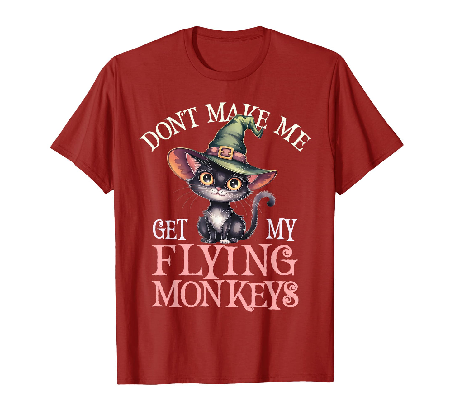 Cute Meowgical Team Flying Monkeys Cat Wizard Magical Spell T-Shirt