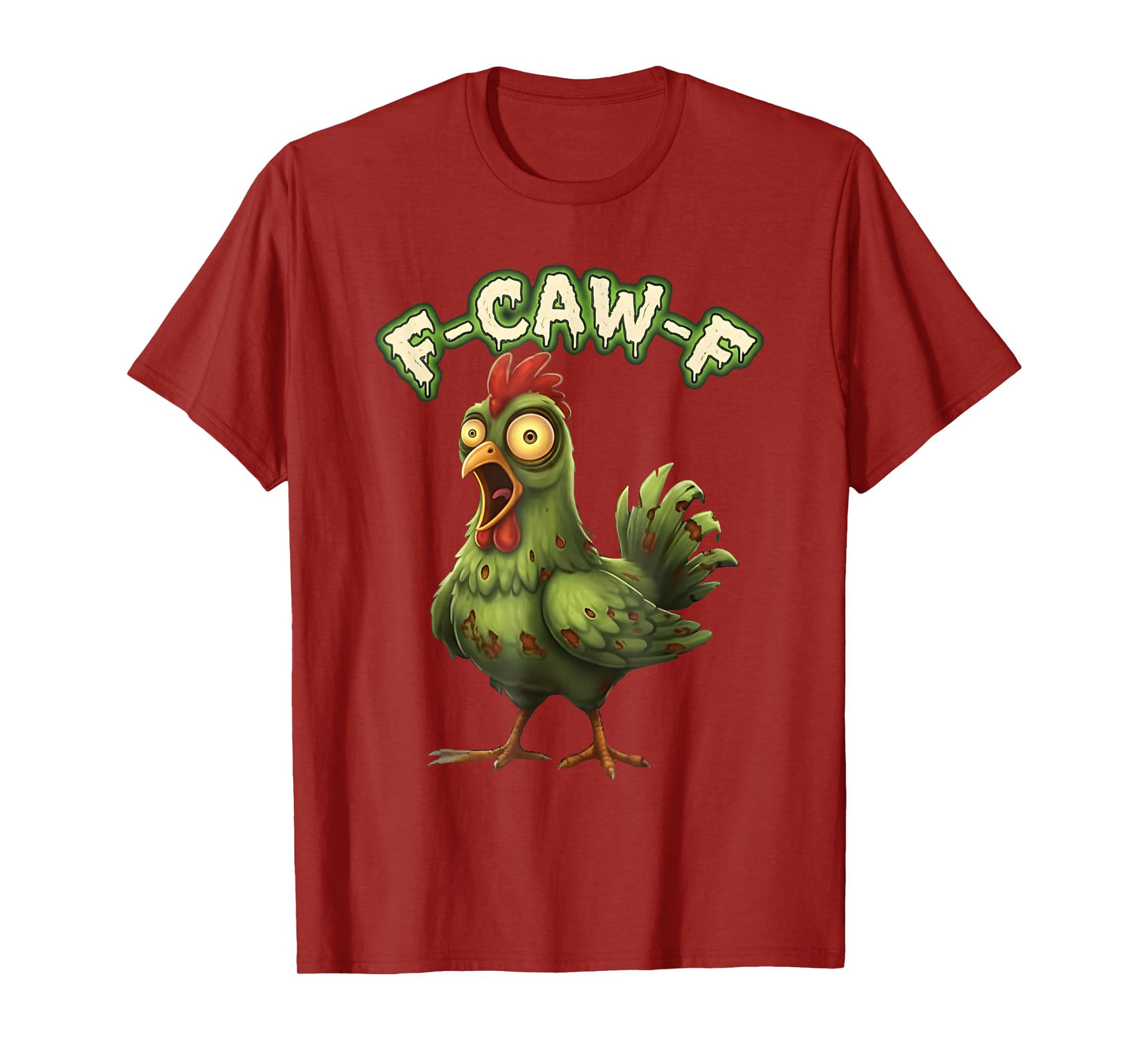 F-CAW-F Funny Zombie Chicken Spooky Halloween Costume T-Shirt