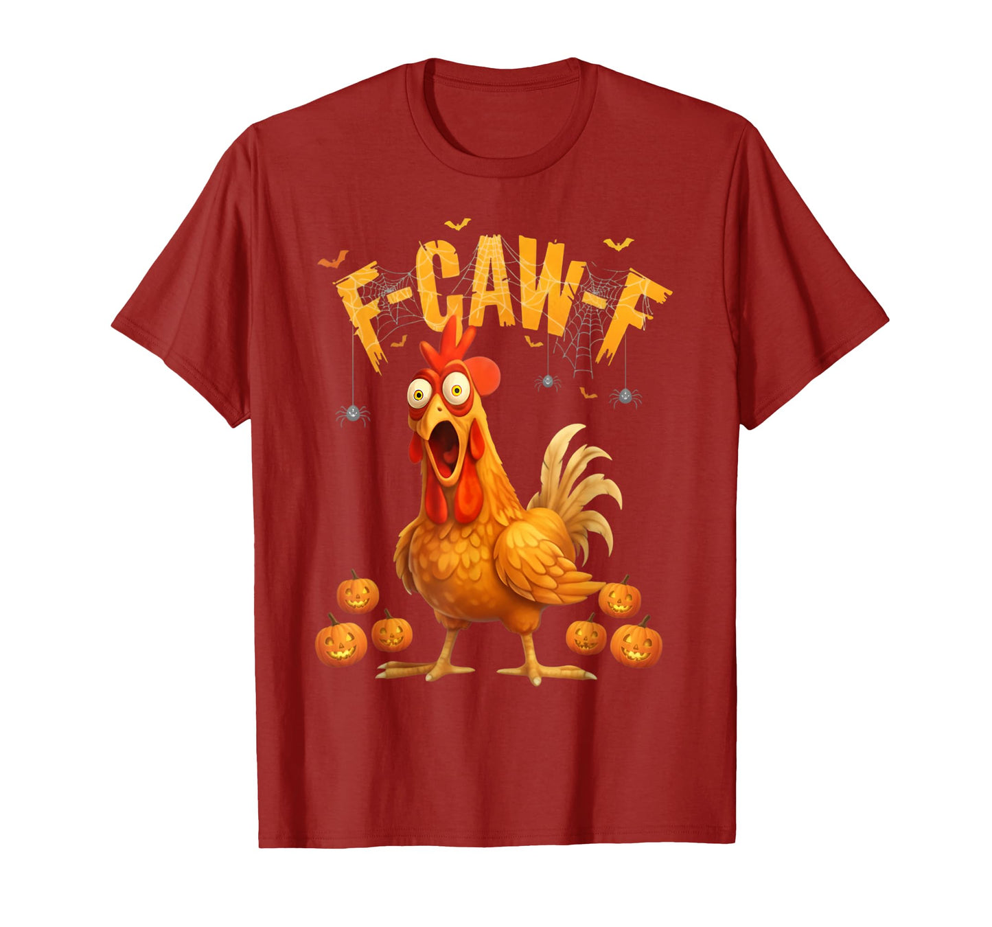 Pumpkin Chicken F-Caw-F Funny Halloween Tee T-Shirt
