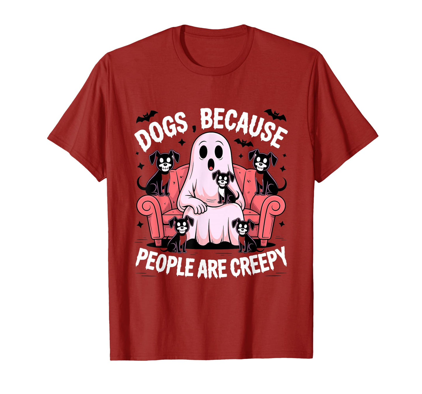 Ghostly Dog Pack Couch Halloween Meme T-Shirt
