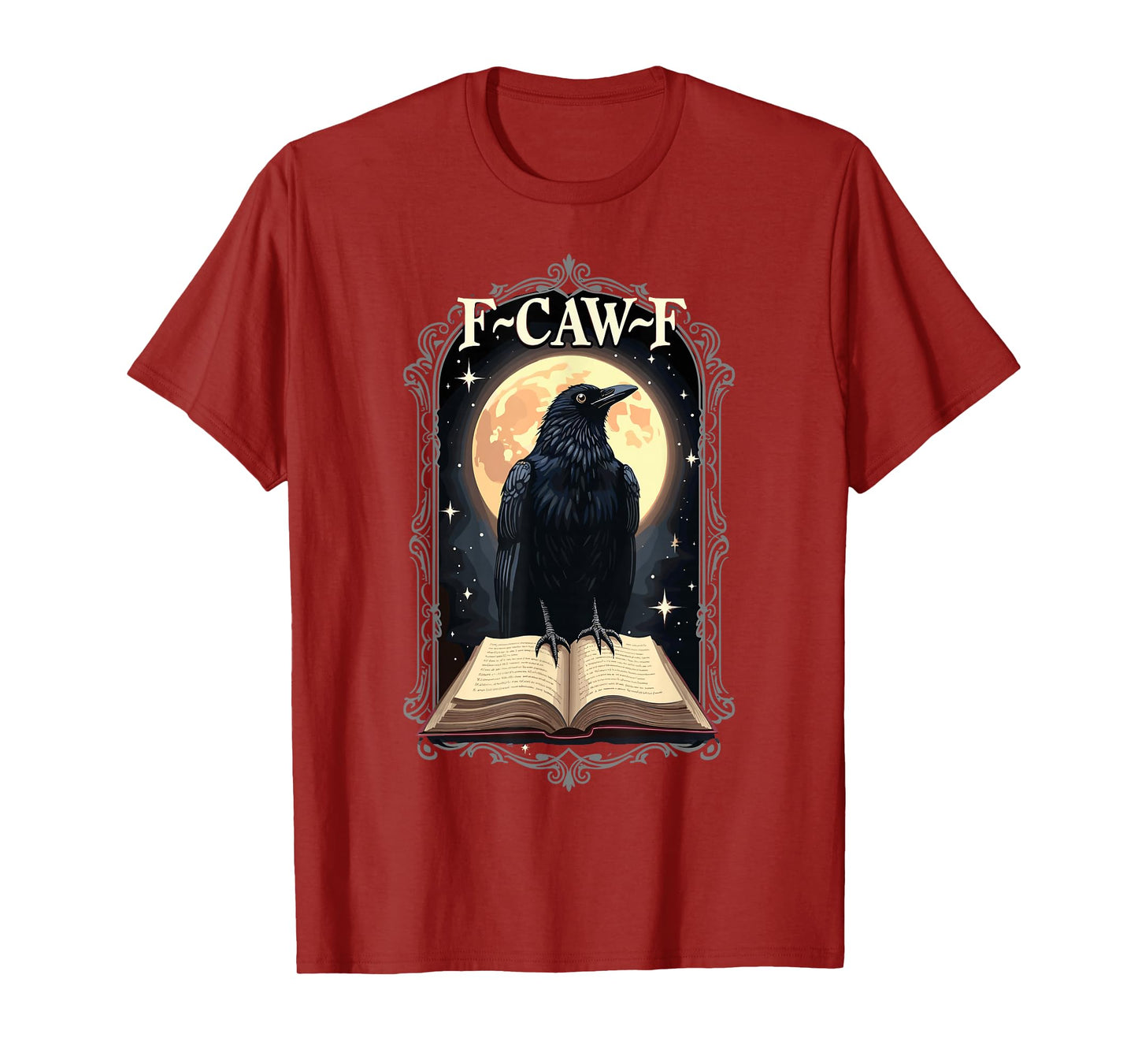 F-Caw-F Black Crow Funny Halloween Raven Moon T-Shirt