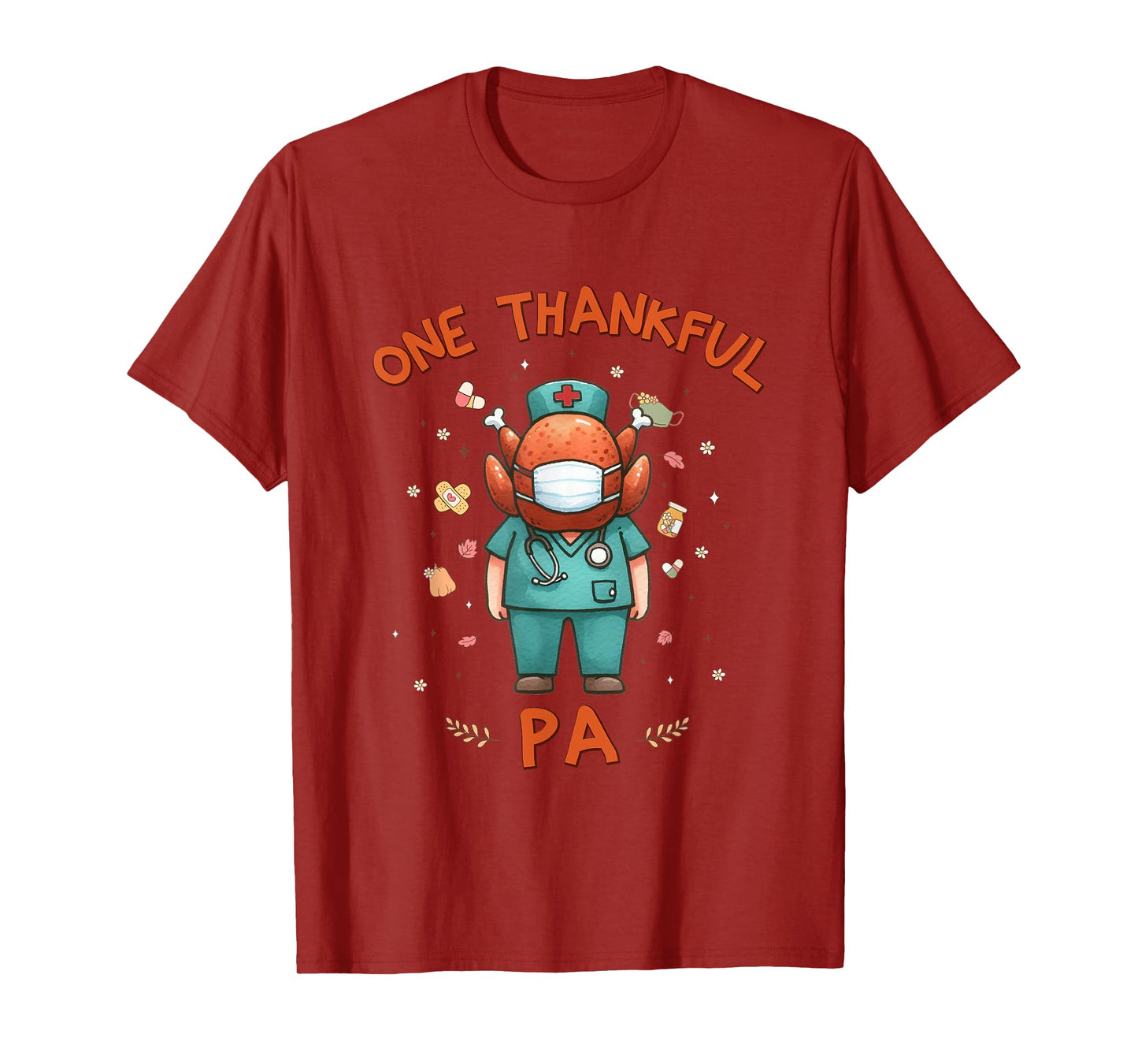 Funny Thanksgiving Scrub Turkey PA Holiday Nursing Women T-Shirt