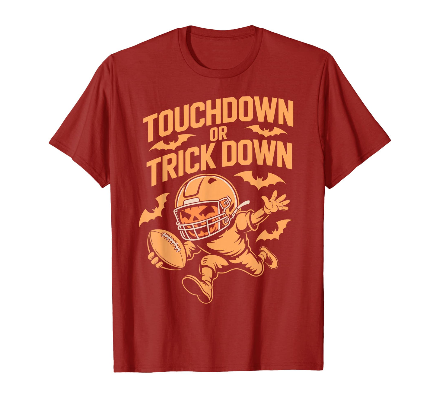 Touchdown Trick Down Humor Costume Halloween Football T-Shirt