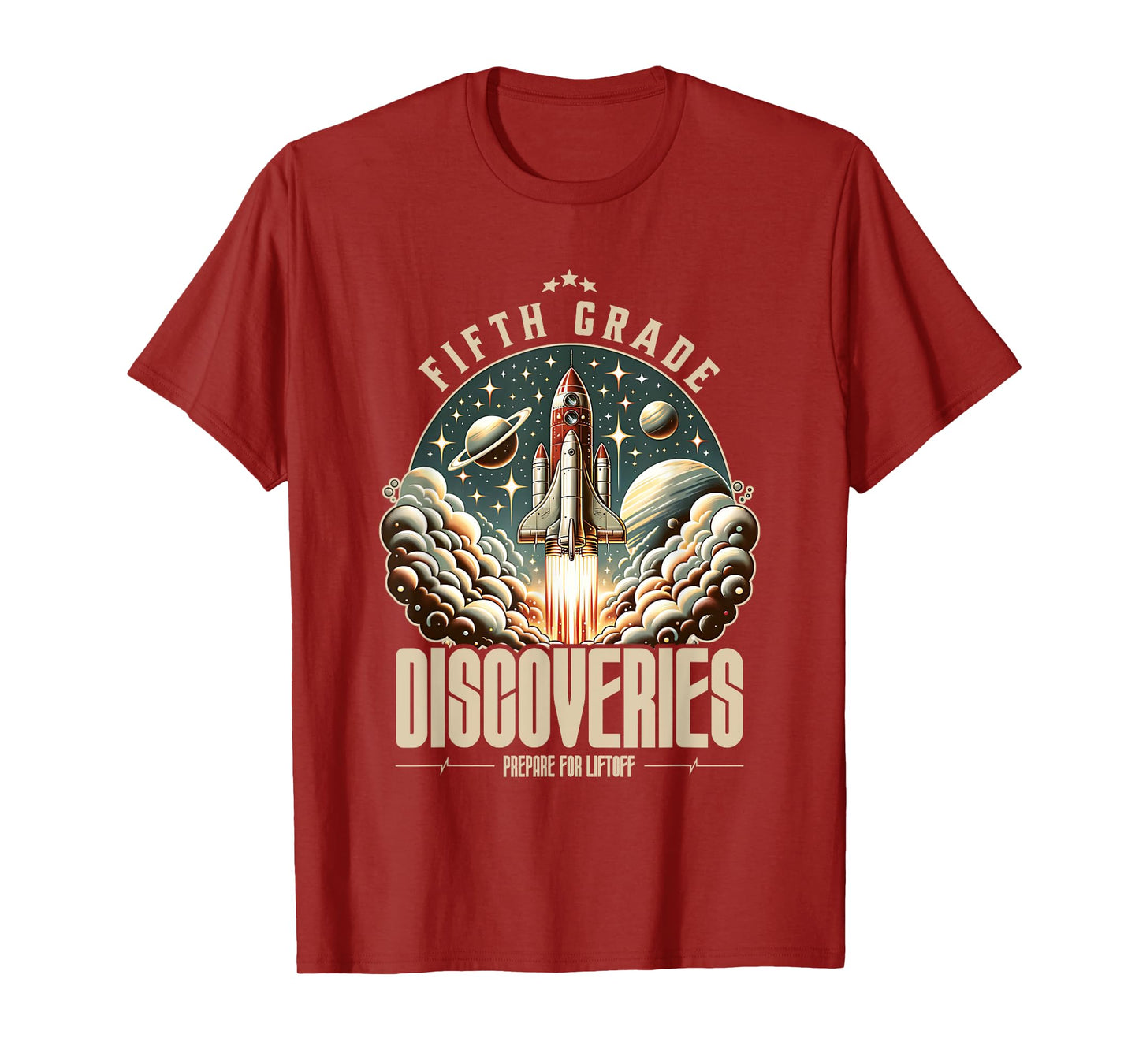 Fifth Grade Back To School Space Rocket Astronaut T-Shirt