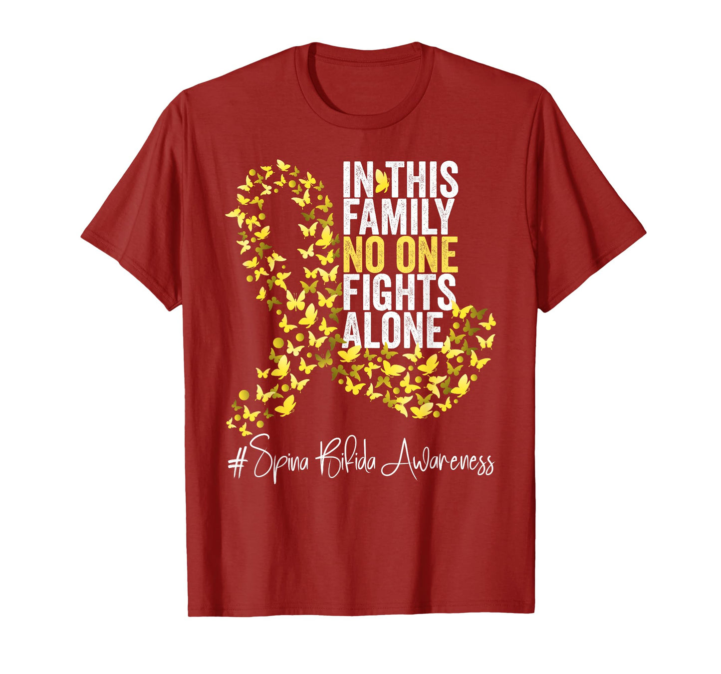 Spina Bifida Awareness Month Yellow Ribbon T-Shirt