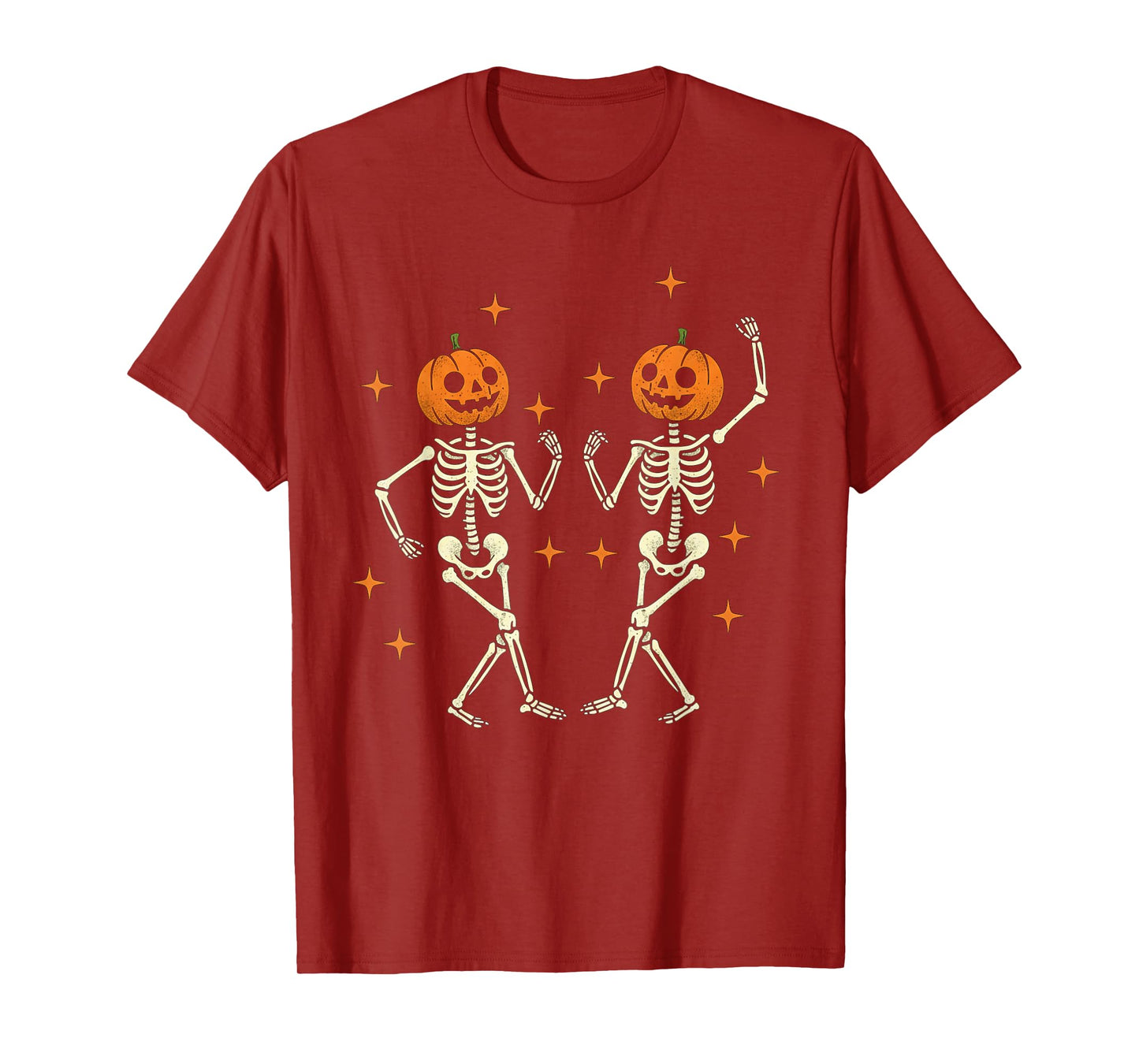 Dancing Skeleton & Pumpkin Kids Halloween Spooky Season T-Shirt