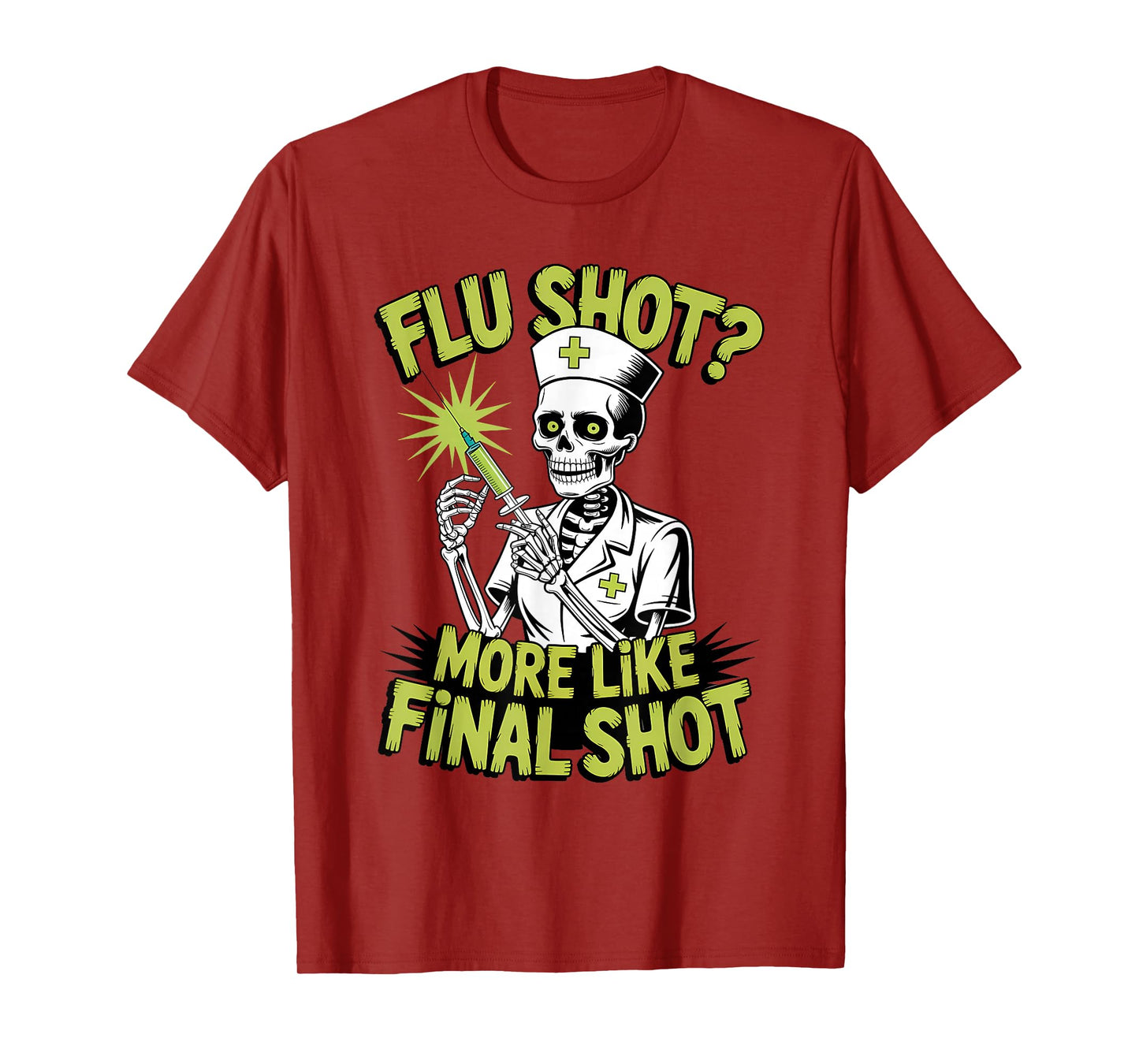 Skeleton Nurse Halloween Funny Spooky Medical T-Shirt