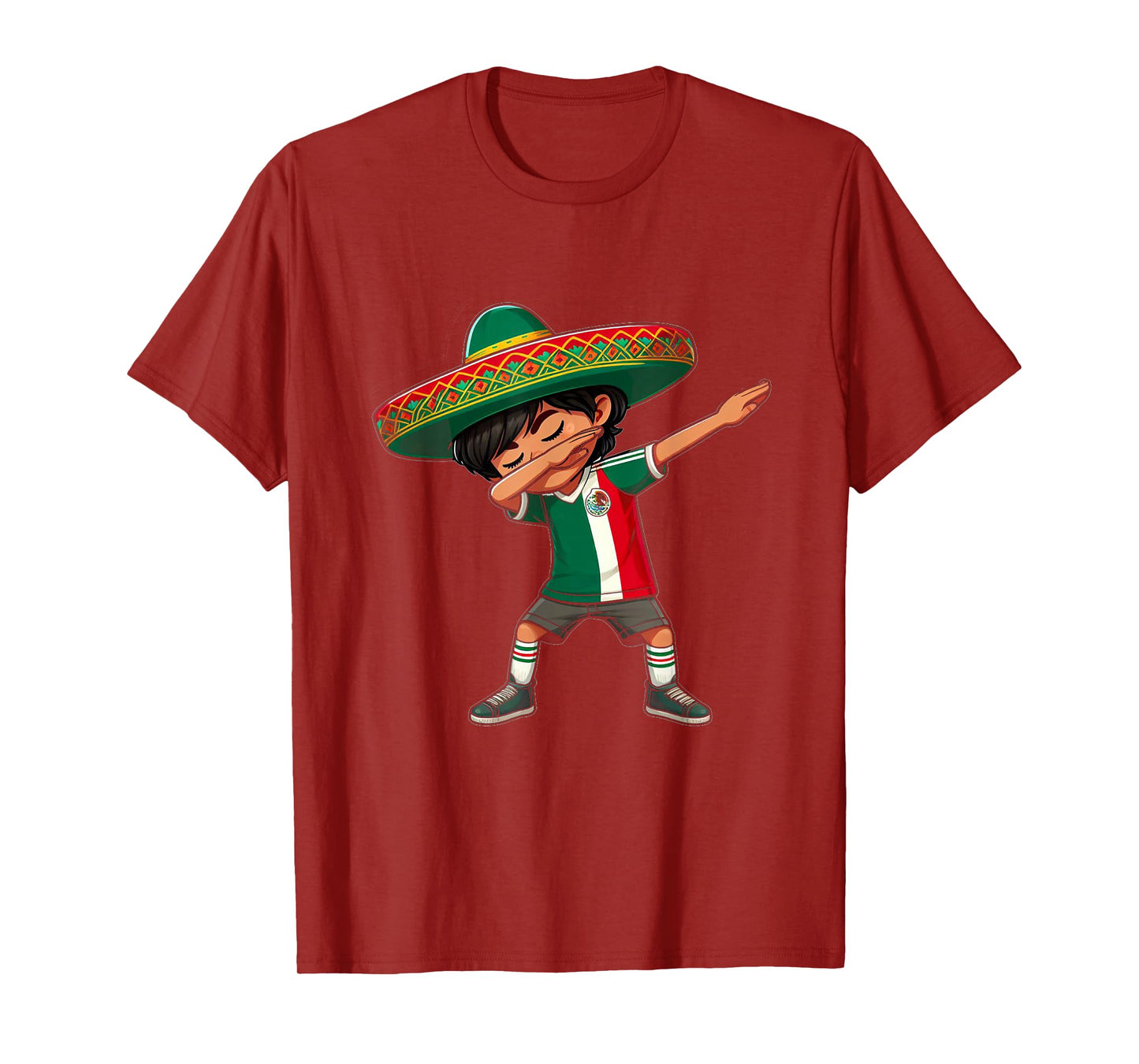 Mexico Tshirt Dab Dabbing Mexican Flag Pride Jersey T-Shirt