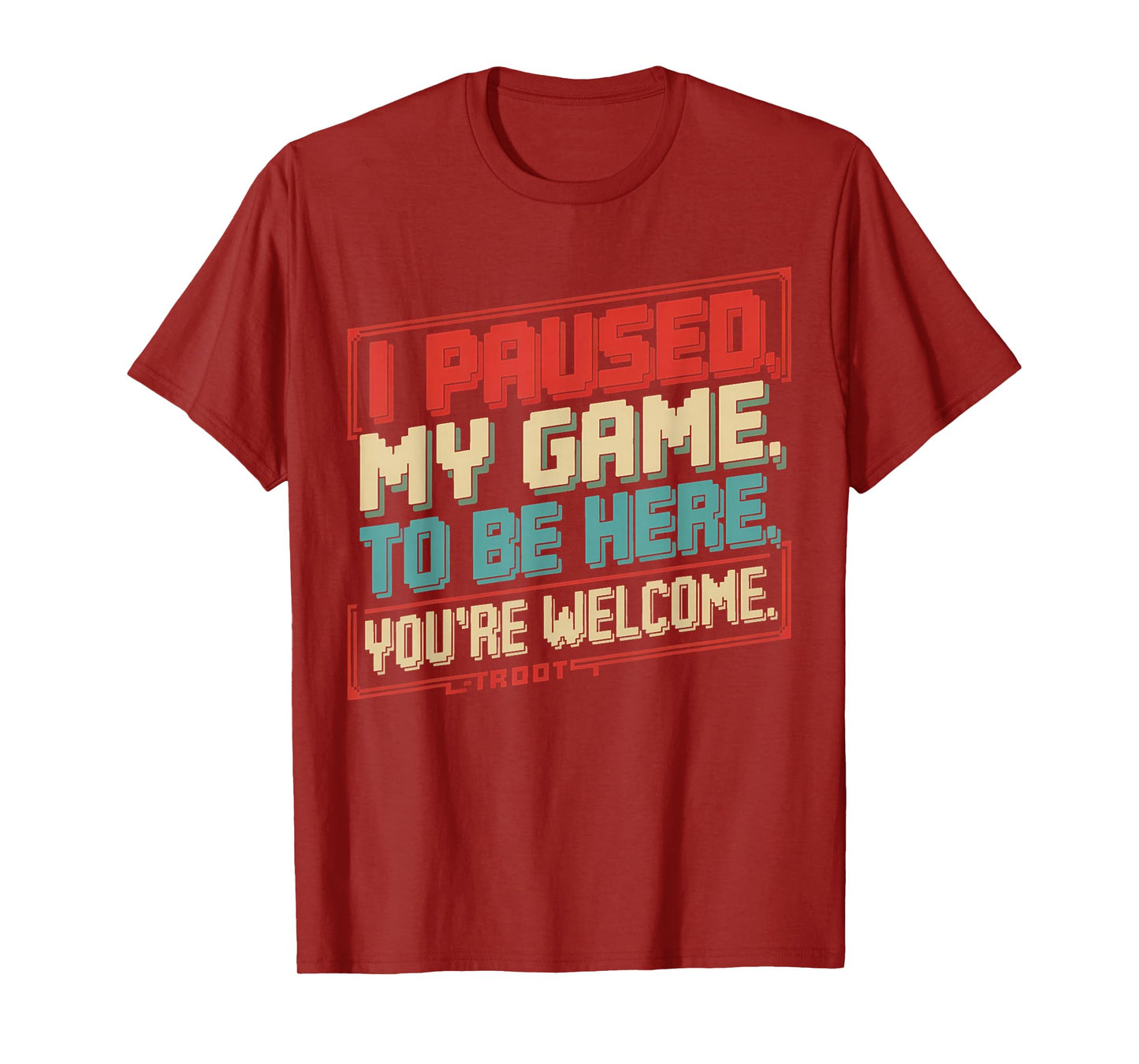 Bruh I Paused My Game Funny Skeleton Halloween Teens Boys T-Shirt