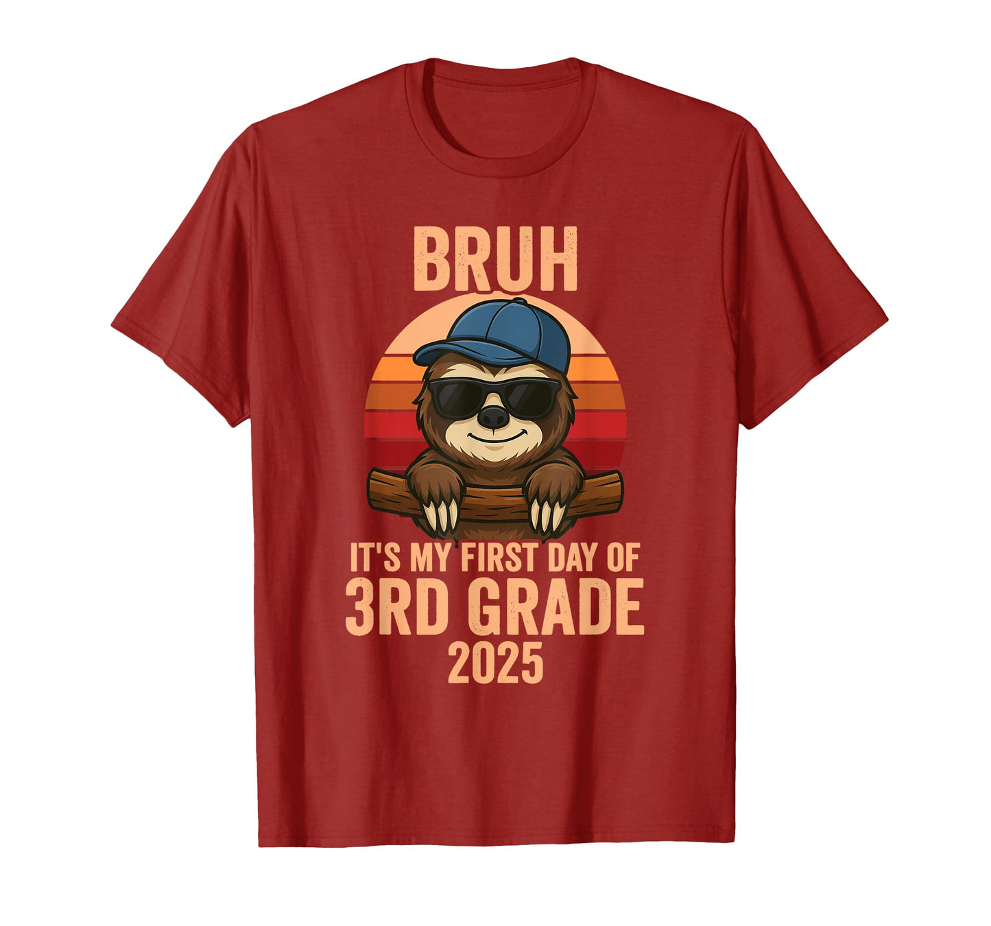 3rd Grade 2025 Bruh It's My First Day Of Third Grade T-Shirt