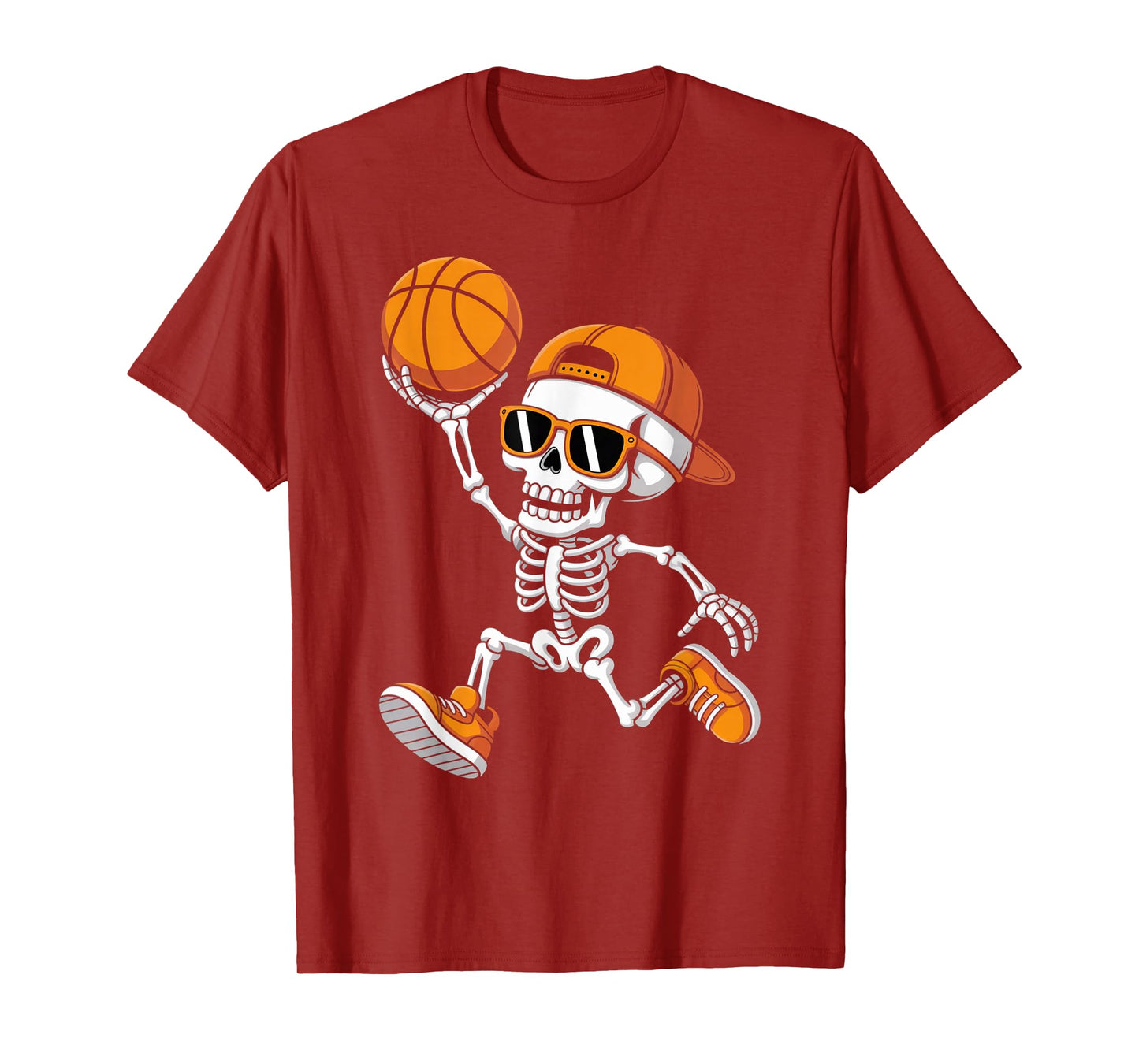 Skeleton Basketball Halloween Costume Boys Men Funny Sport T-Shirt