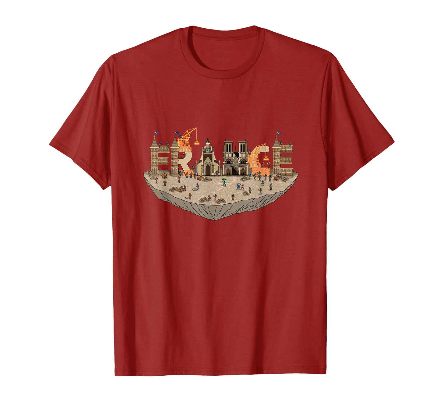 Medieval French History Lover Construction Word Art - France T-Shirt