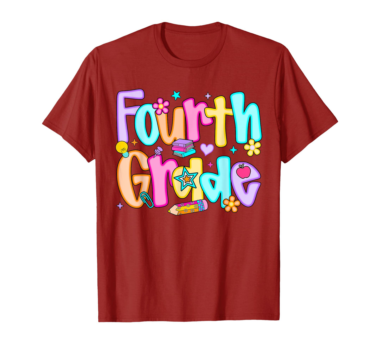 Preppy Fourth Grade Back To School 4th Grade Teachers Girls T-Shirt