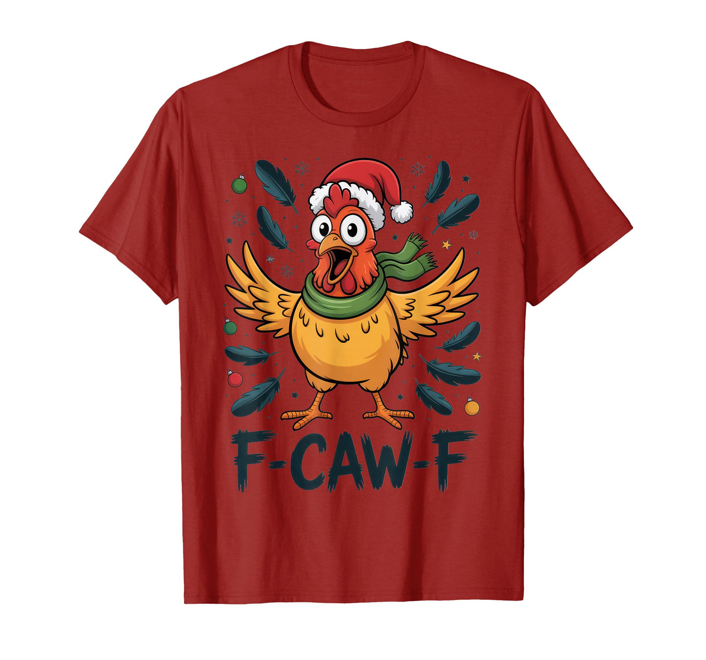 F-CAW-F Chicken Christmas Humor for Animal Lovers T-Shirt