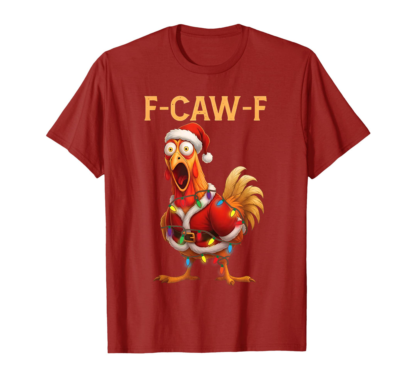 Merry F-Caw-F Chicken Christmas Santa Xmas Pajamas Holiday T-Shirt