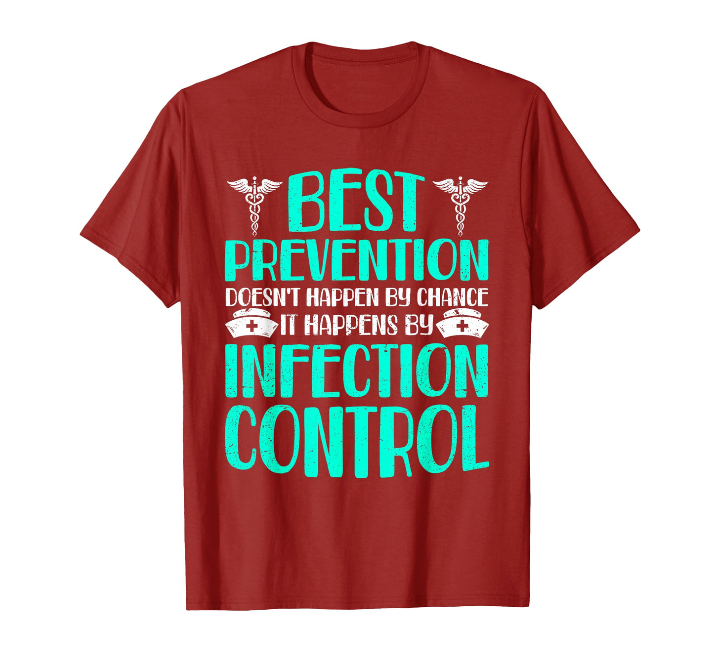 Infection Prevention and Control Gifts Unisex-Adults Nurse T-Shirt, Black, Small, Short Sleeve, Classic Fit, Crew Neck, Polyester 100%