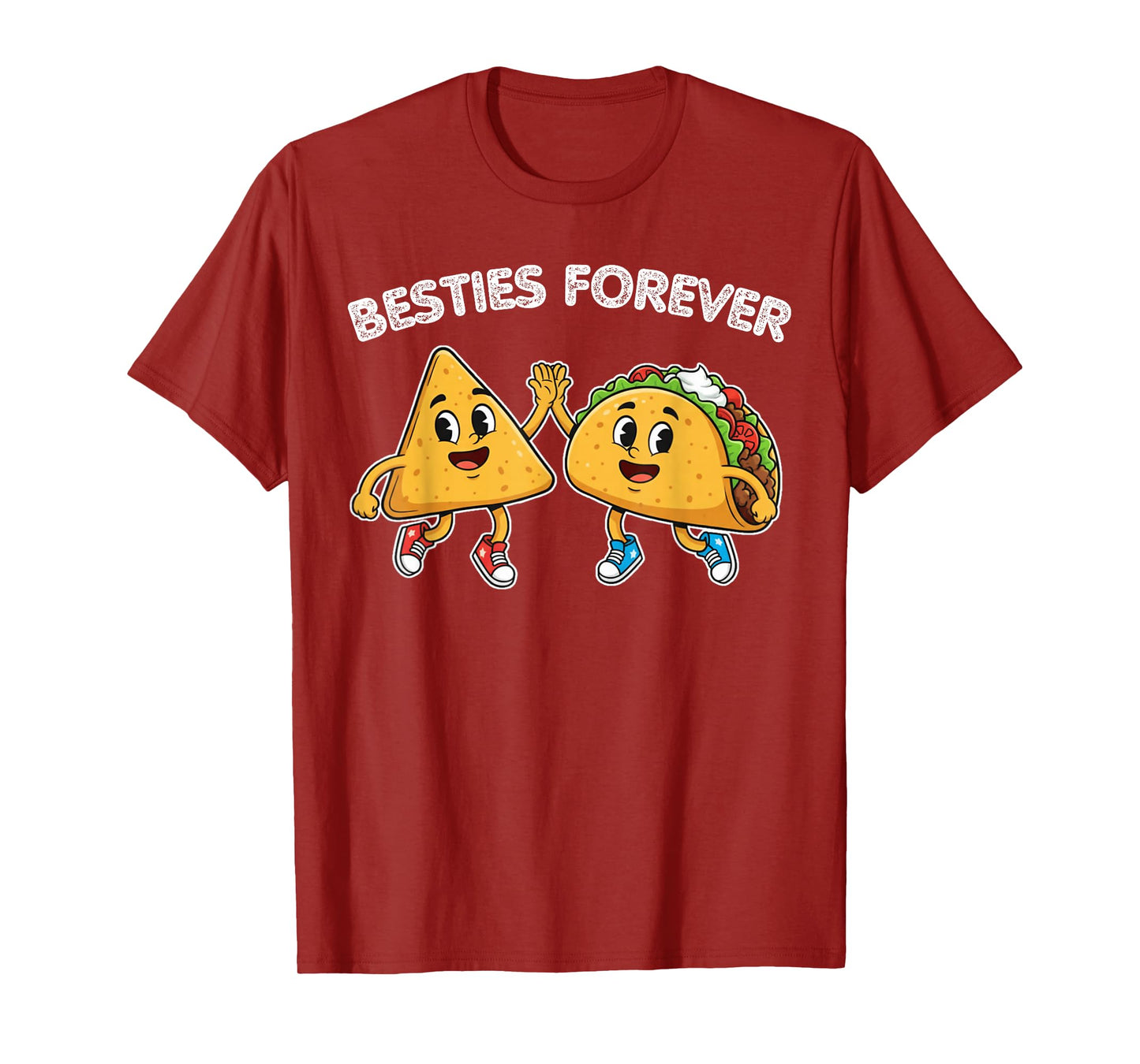 Cute Nachos Tacos Kawaii Besties Forever for Boys Kids Girls T-Shirt