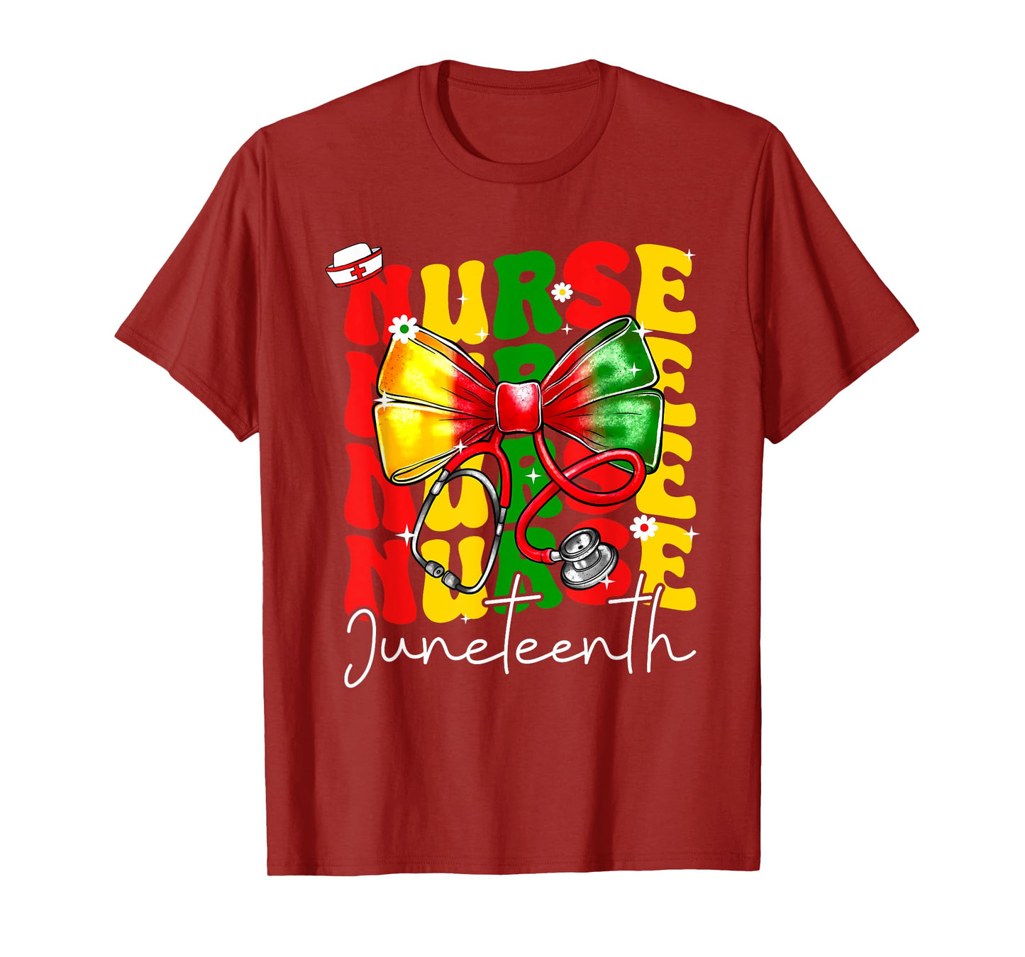Juneteenth Nurse Black Freedom Day 1865 Black History Month T-Shirt