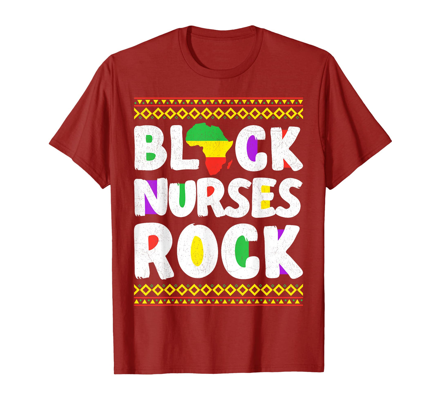 African American Black Nurse Rock Juneteenth T-Shirt