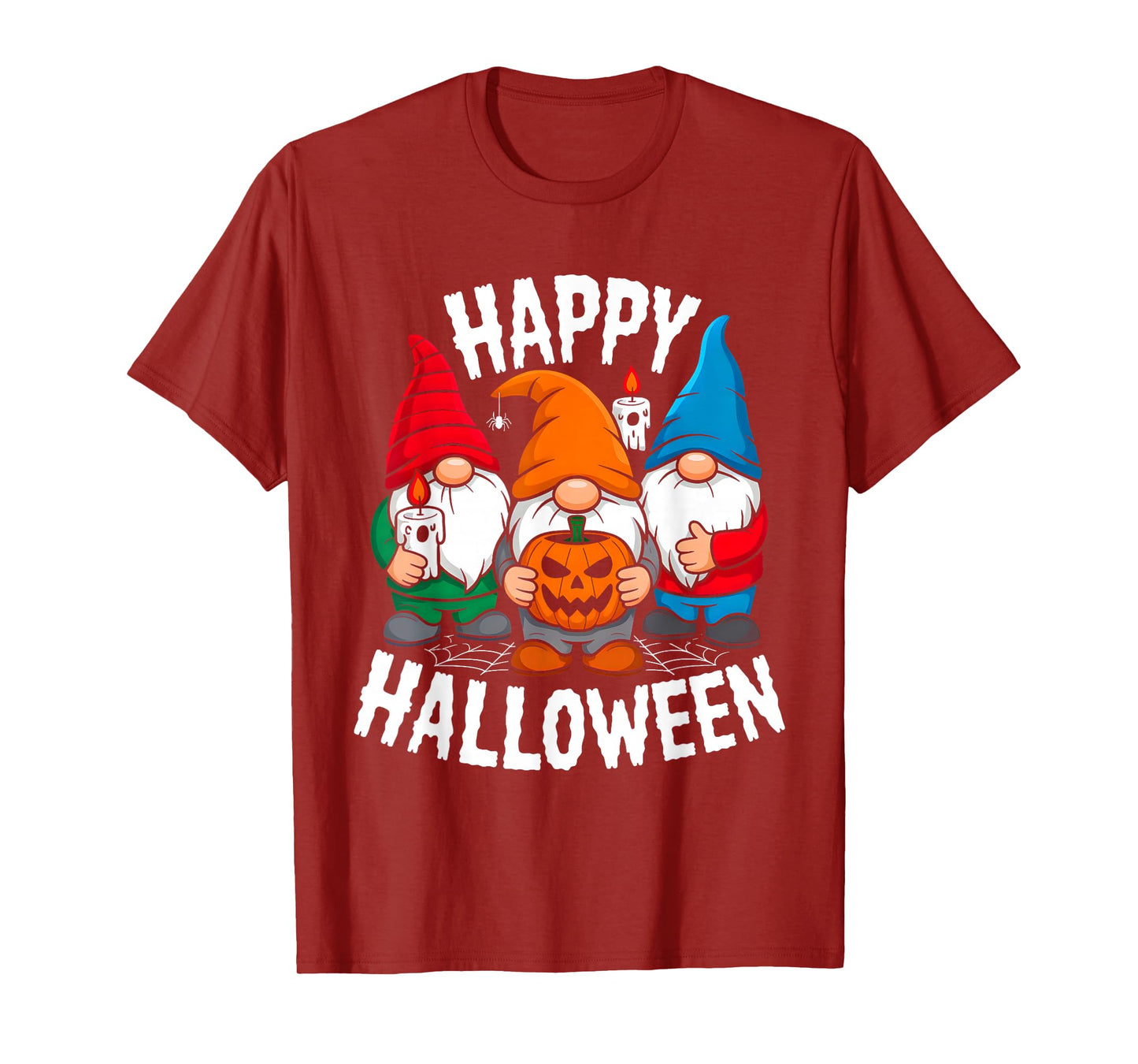 Gnomes Happy Halloween Spooky Pumpkin Gnome Lover Men Women T-Shirt