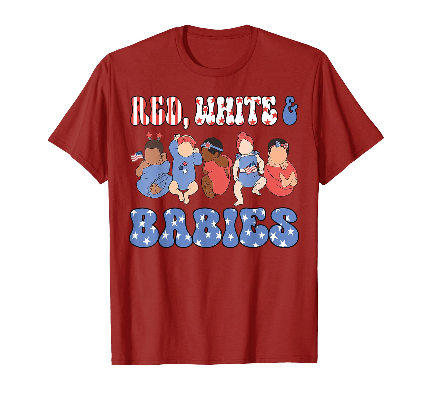 Red White and Babies Labor And Delivery Nurse 4th Of July T-Shirt