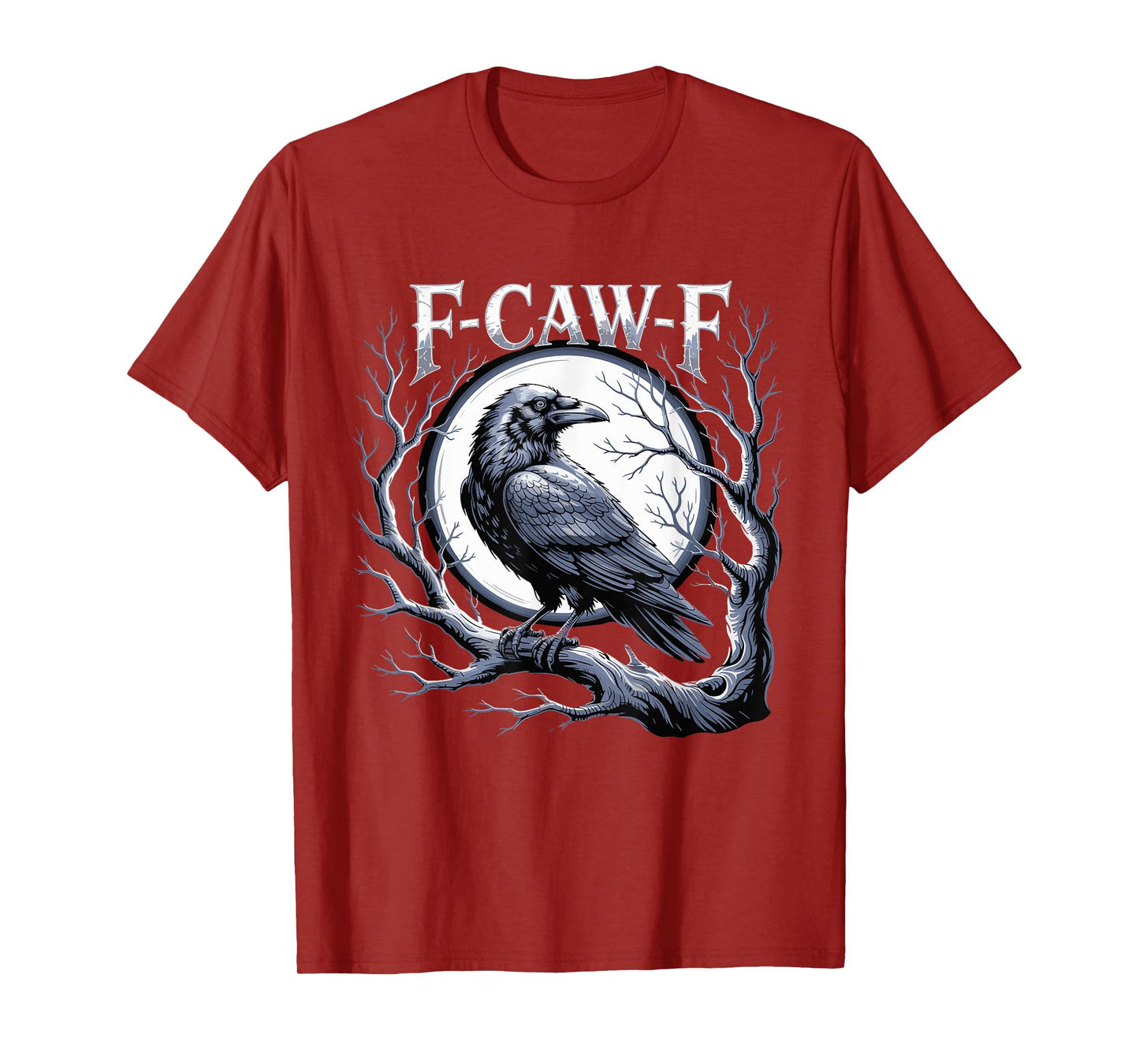 F-Caw-F Raven Moon Gothic Halloween, Black Crow Bird Lover T-Shirt