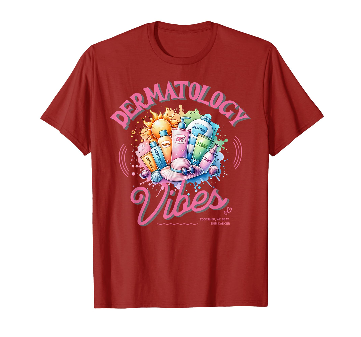 Dermatology Vibes Dermatologist Skincare Sunscreen Summer T-Shirt