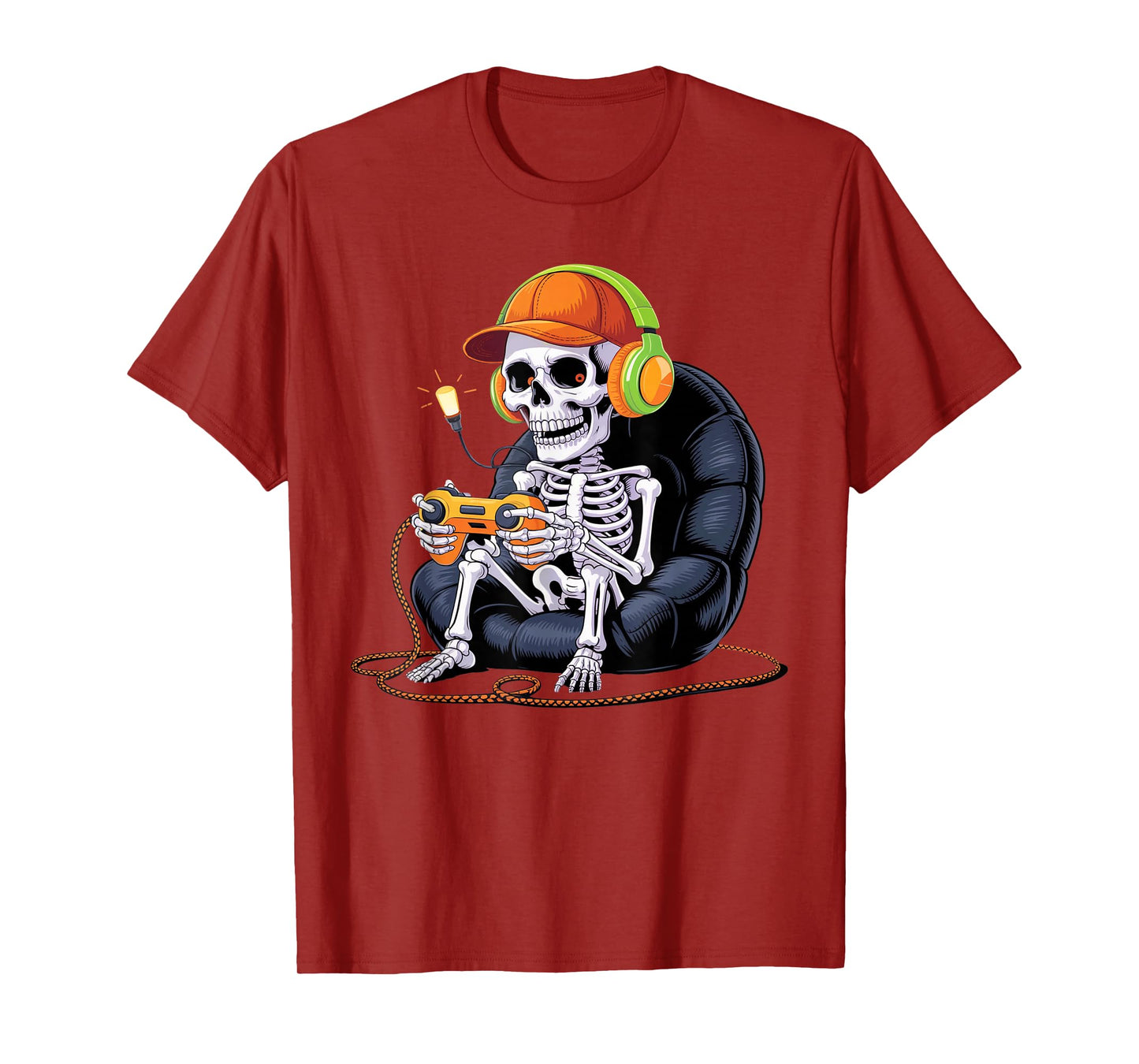 Boy Toddler Halloween Skeleton Gamer Video Gaming Boys Kids T-Shirt
