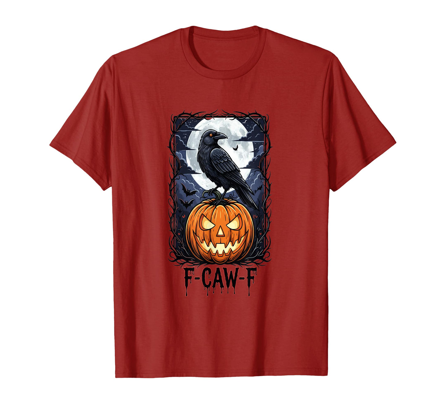 Funny F-CAW-F Crow Meme Parody for Halloween Spooky Season T-Shirt