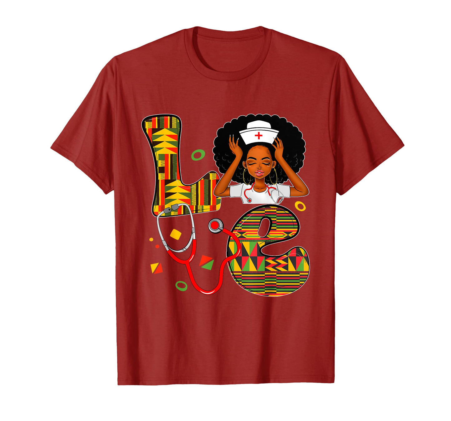 LOVE Nurse Nursing Black Girl Magic Juneteenth Black History T-Shirt