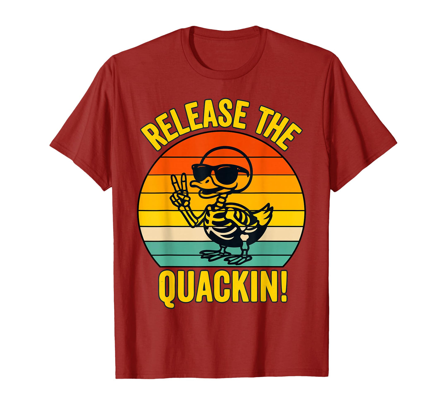 Release The Quackin Funny Duck Skeleton Retro Gifts T-Shirt