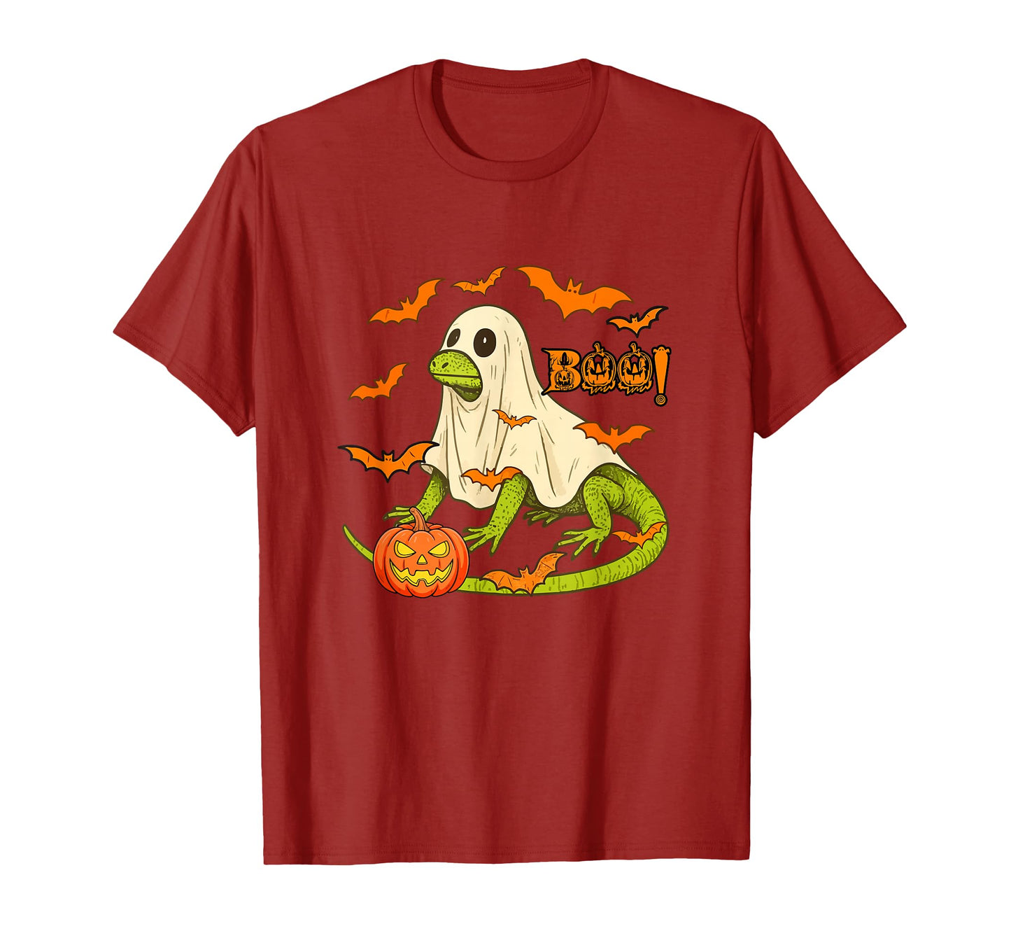 Boo Halloween Lizard Cosplay Ghost Costume Animal Lover T-Shirt