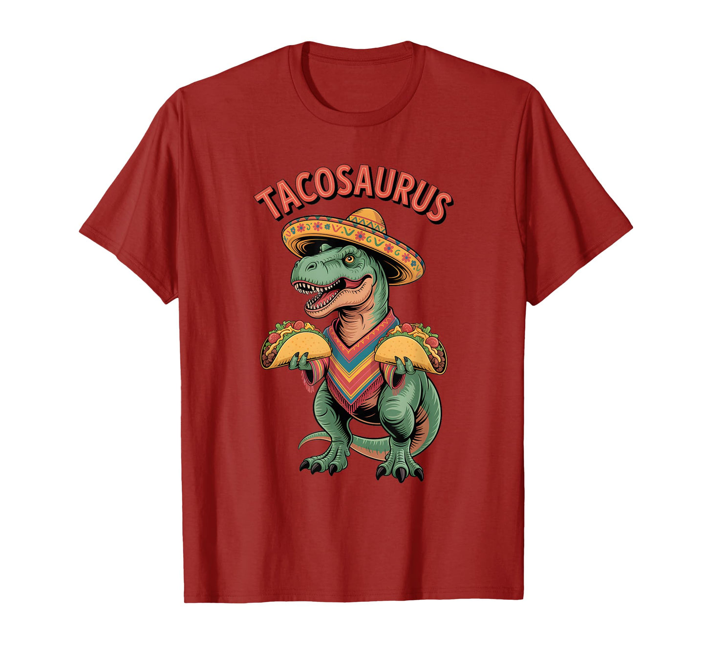 Funny Tacosaurus Dinosaur Cinco de Mayo Taco Tuesday Fiesta T-Shirt