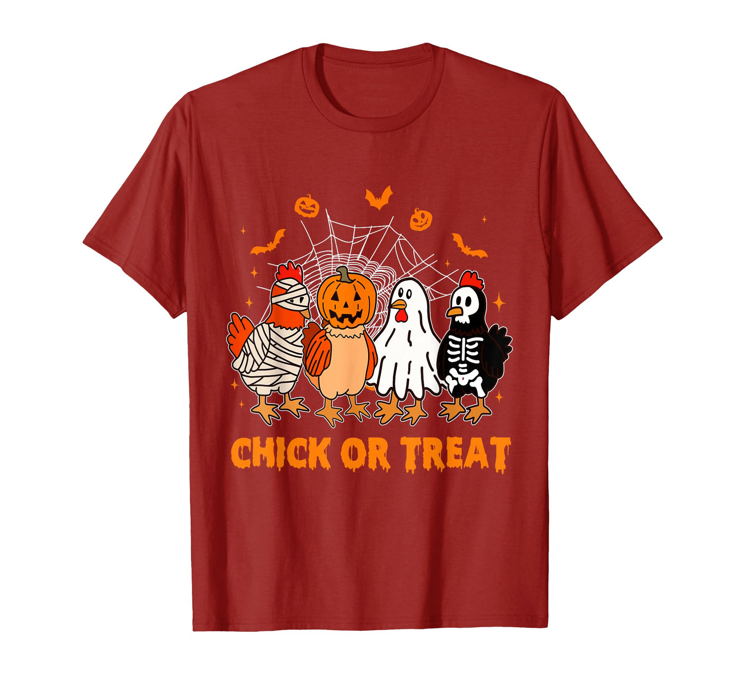 Funny Chick Or Treat Chickens Ghost Witchy Halloween Costume T-Shirt