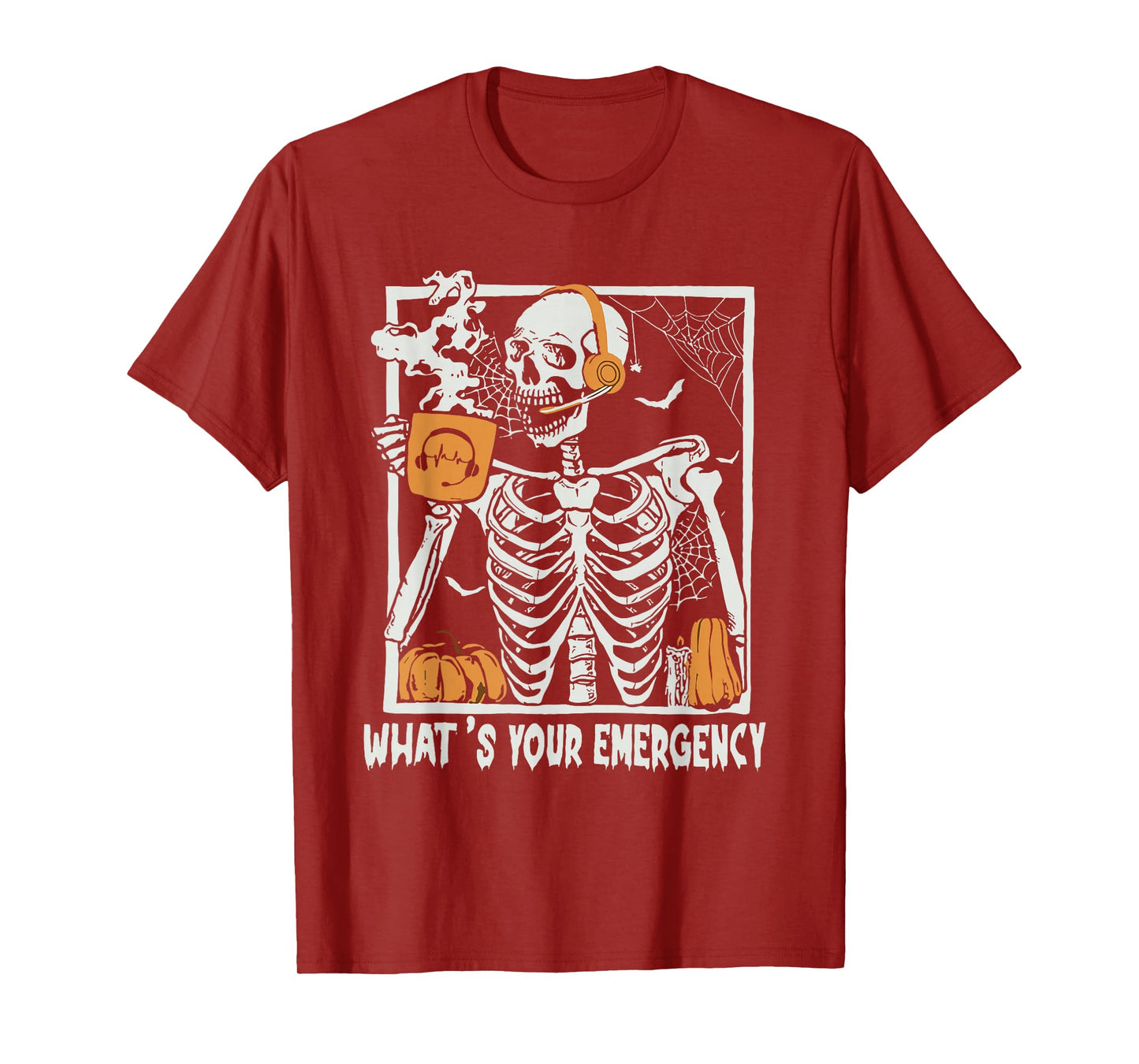 What's Your Emergency Halloween Skeleton 911 Dispatcher T-Shirt