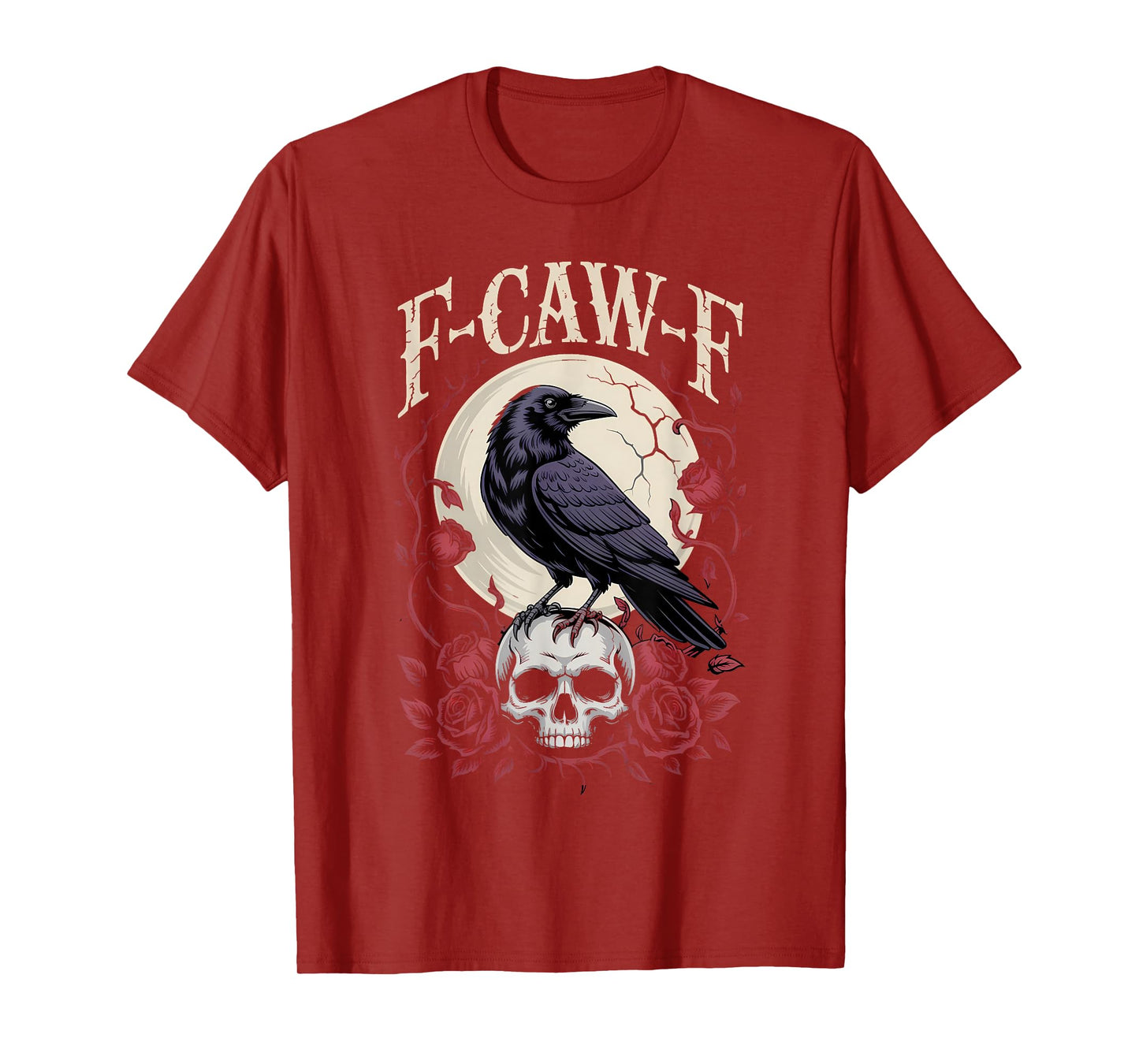 Funny F Caw F Raven Bird Saying F-Caw-F Crow Halloween T-Shirt