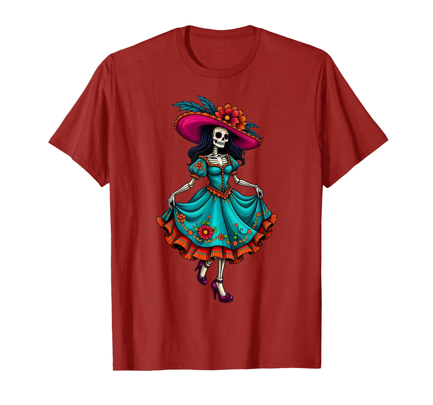Dia de Los Muertos - Calavera La Catrina Skeleton 5 T-Shirt