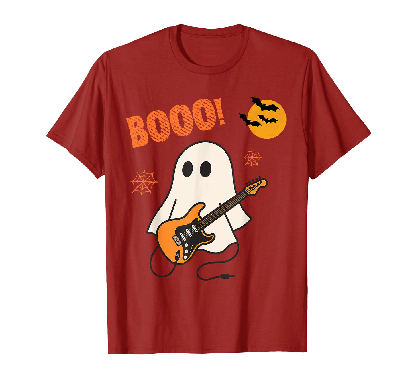 Vintage Halloween Spooky Guitar Rock Funny Skeleton Costume T-Shirt