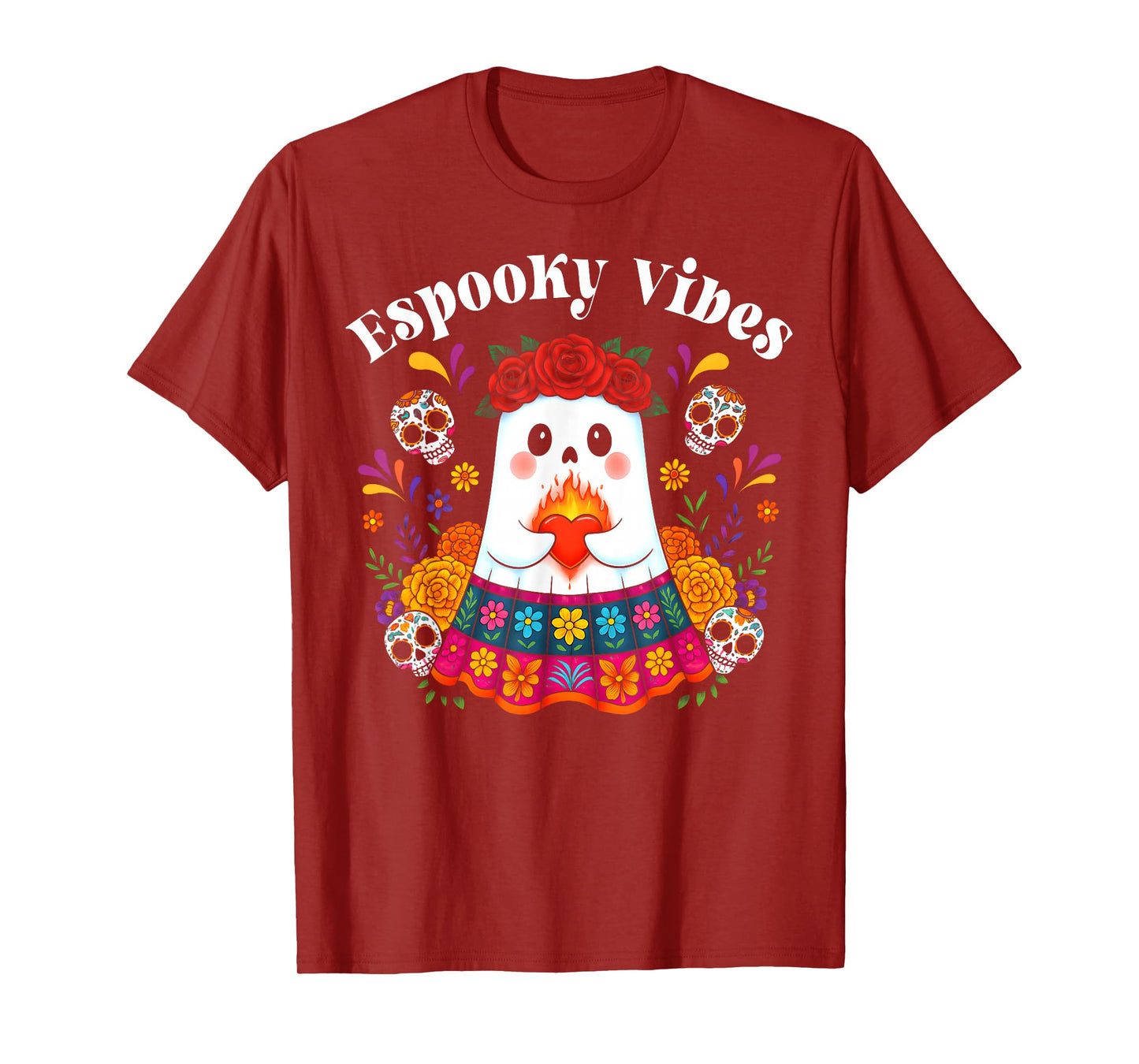 Espooky Vibes Maestra Halloween Spanish Mexican Teacher T-Shirt